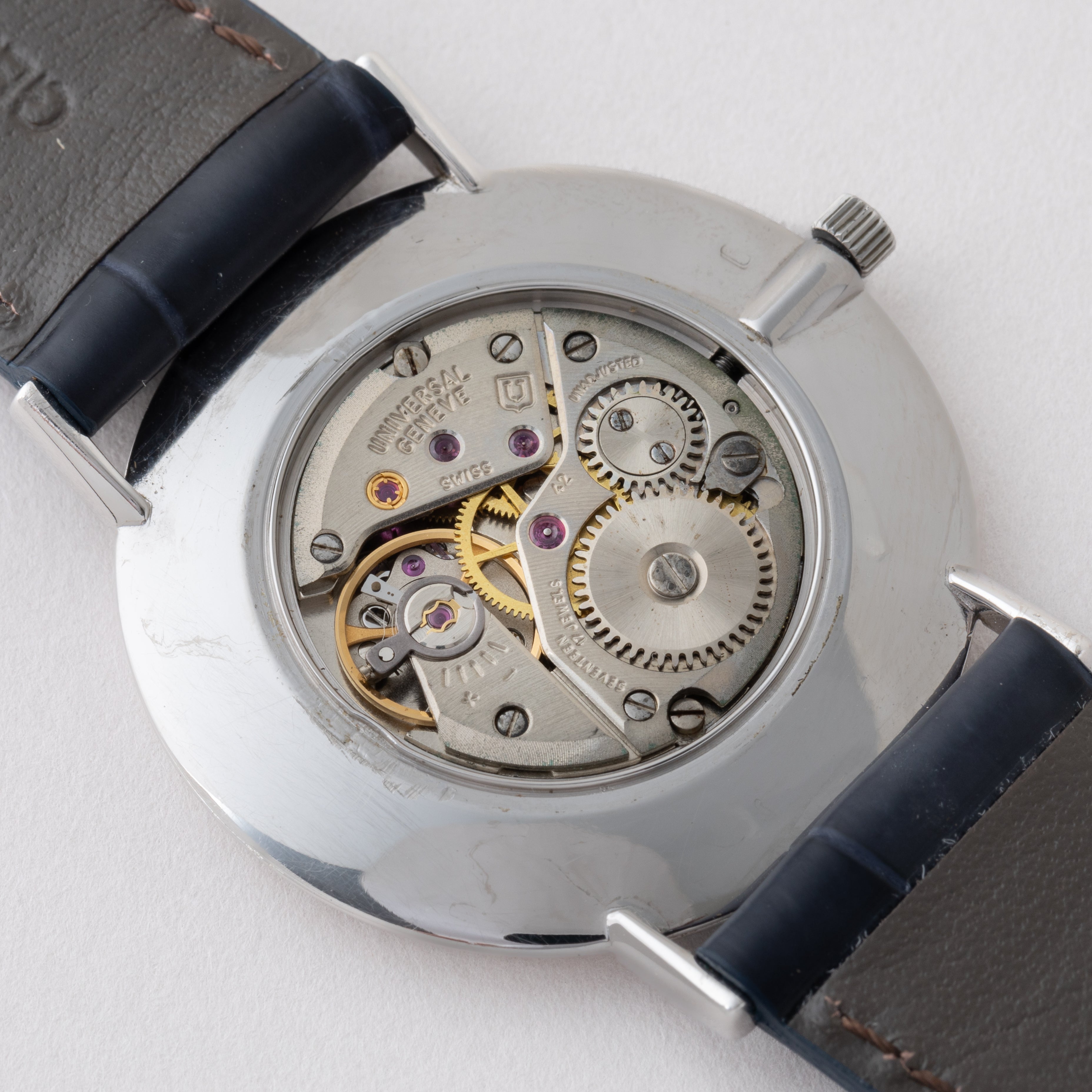 ユニバーサルジュネーブ 18金無垢 手巻き 13Pダイヤインデックス 1970年代製