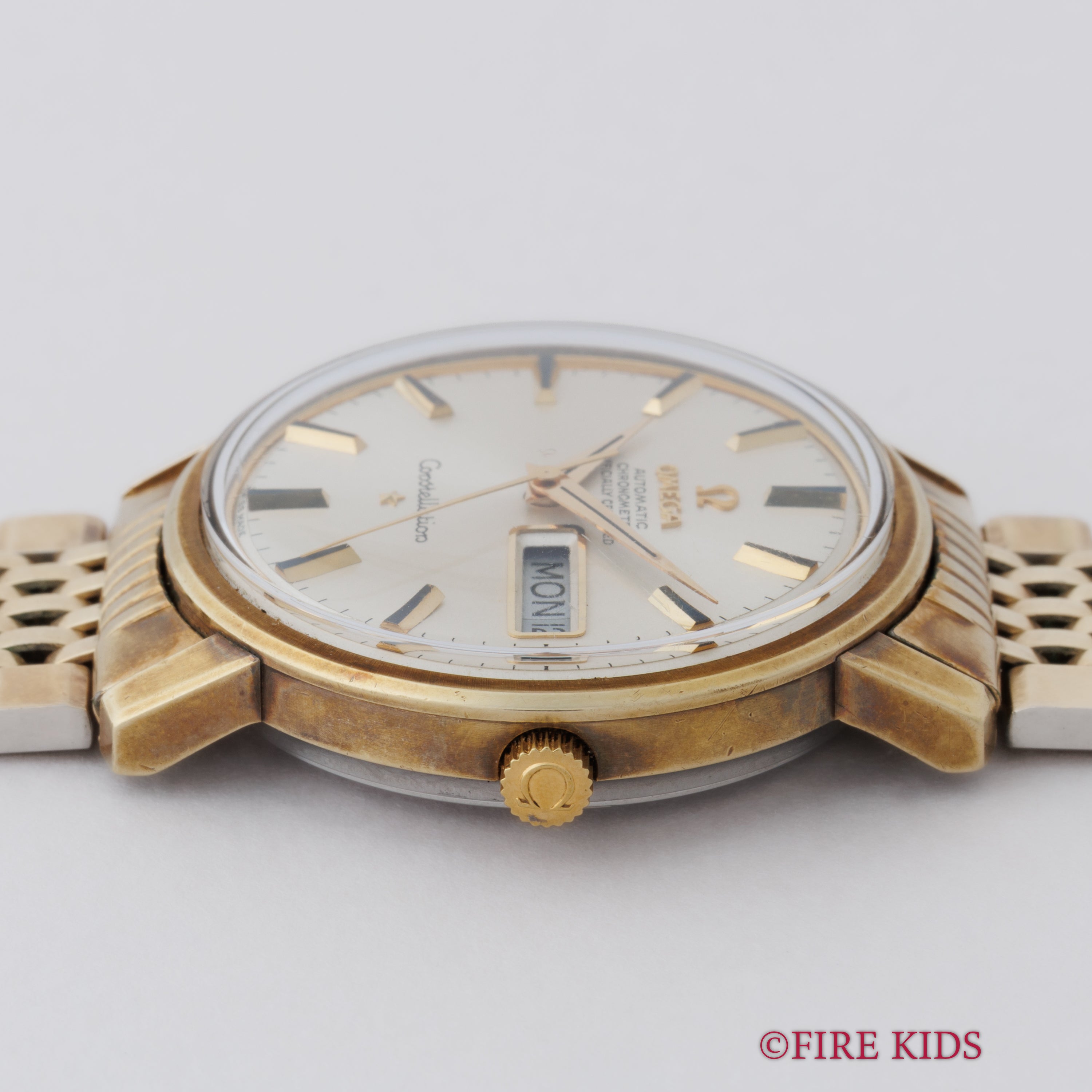 オメガ コンステレーション ラウンドケース トップゴールド 自動巻き 1968年製 Ref.168.016 純正ブレス付き