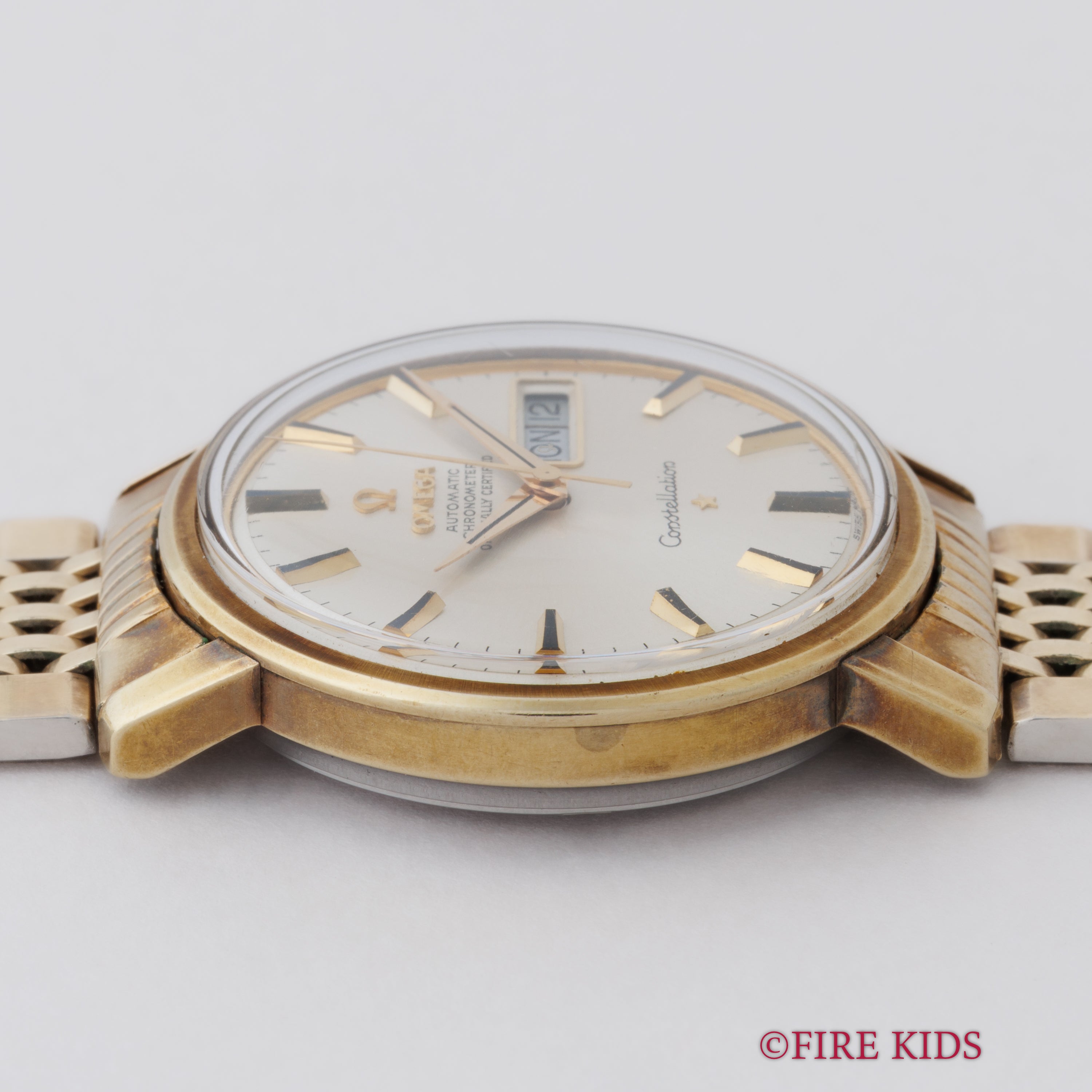 オメガ コンステレーション ラウンドケース トップゴールド 自動巻き 1968年製 Ref.168.016 純正ブレス付き