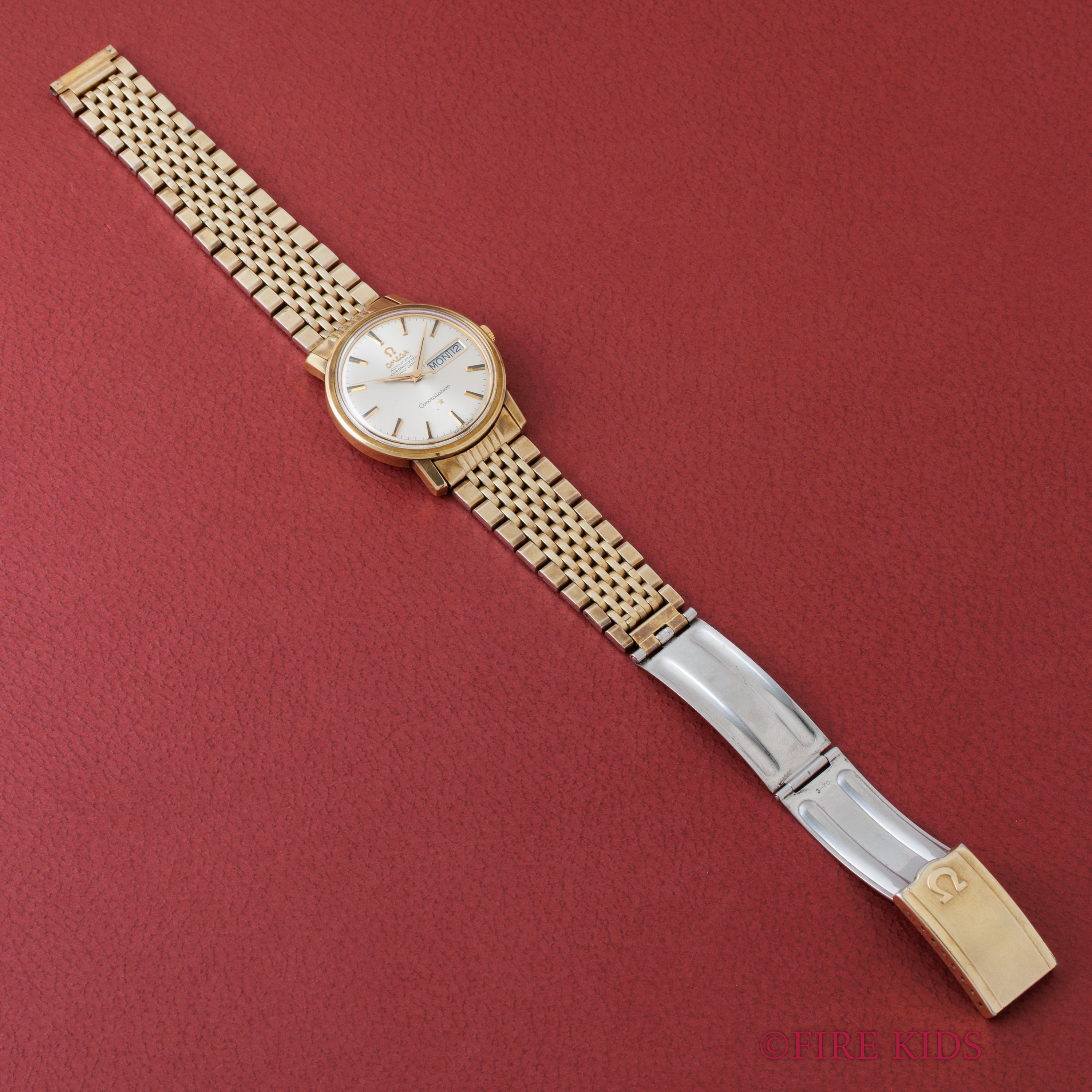 オメガ コンステレーション ラウンドケース トップゴールド 自動巻き 1968年製 Ref.168.016 純正ブレス付き