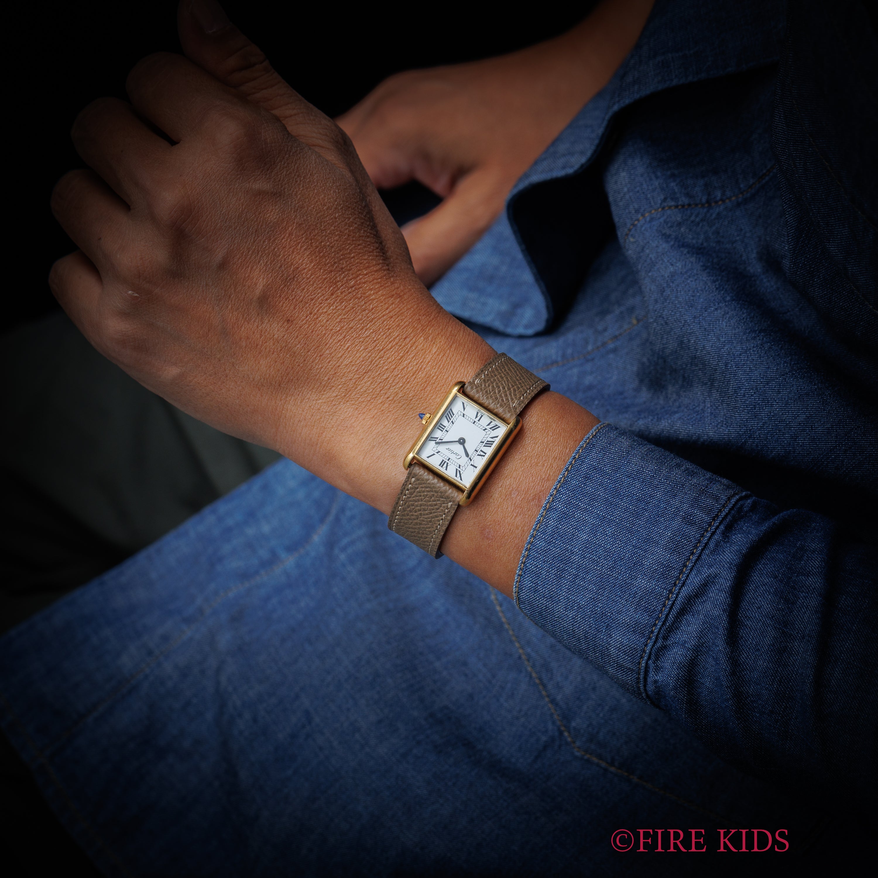 カルティエ プレマストタンク LMサイズ 手巻 1970年代製 ホワイトローマンダイヤル