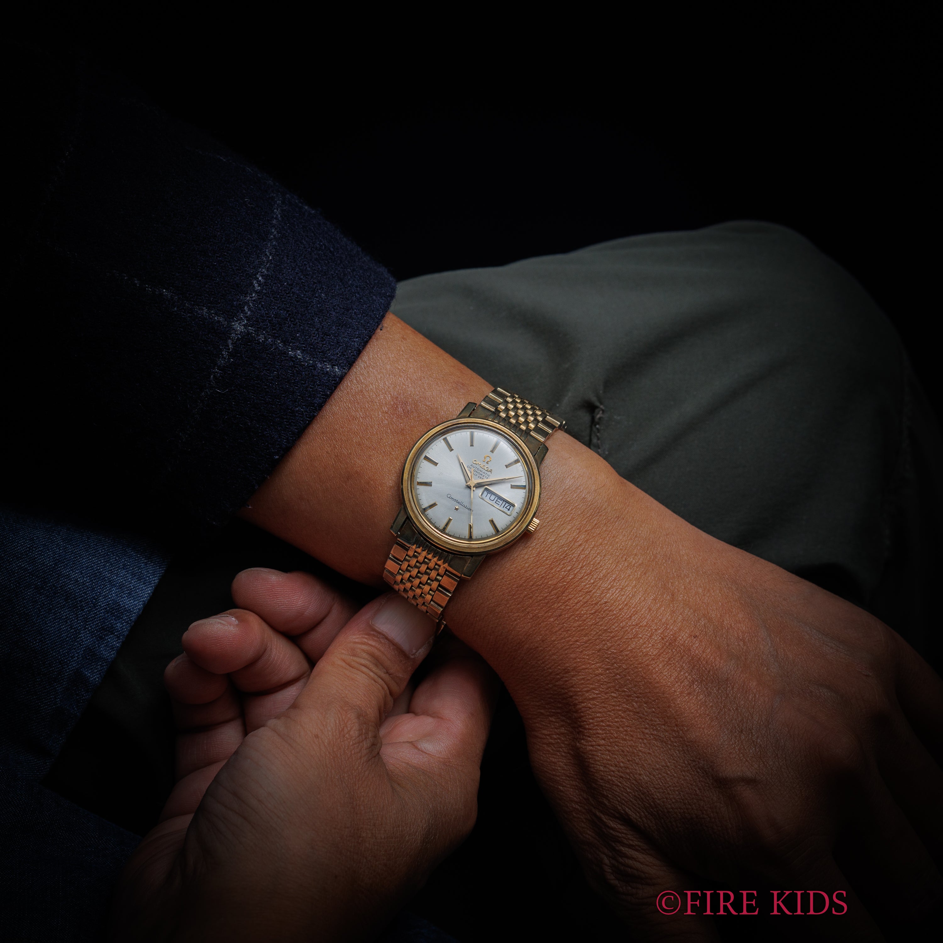 オメガ コンステレーション ラウンドケース トップゴールド 自動巻き 1968年製 Ref.168.016 純正ブレス付き