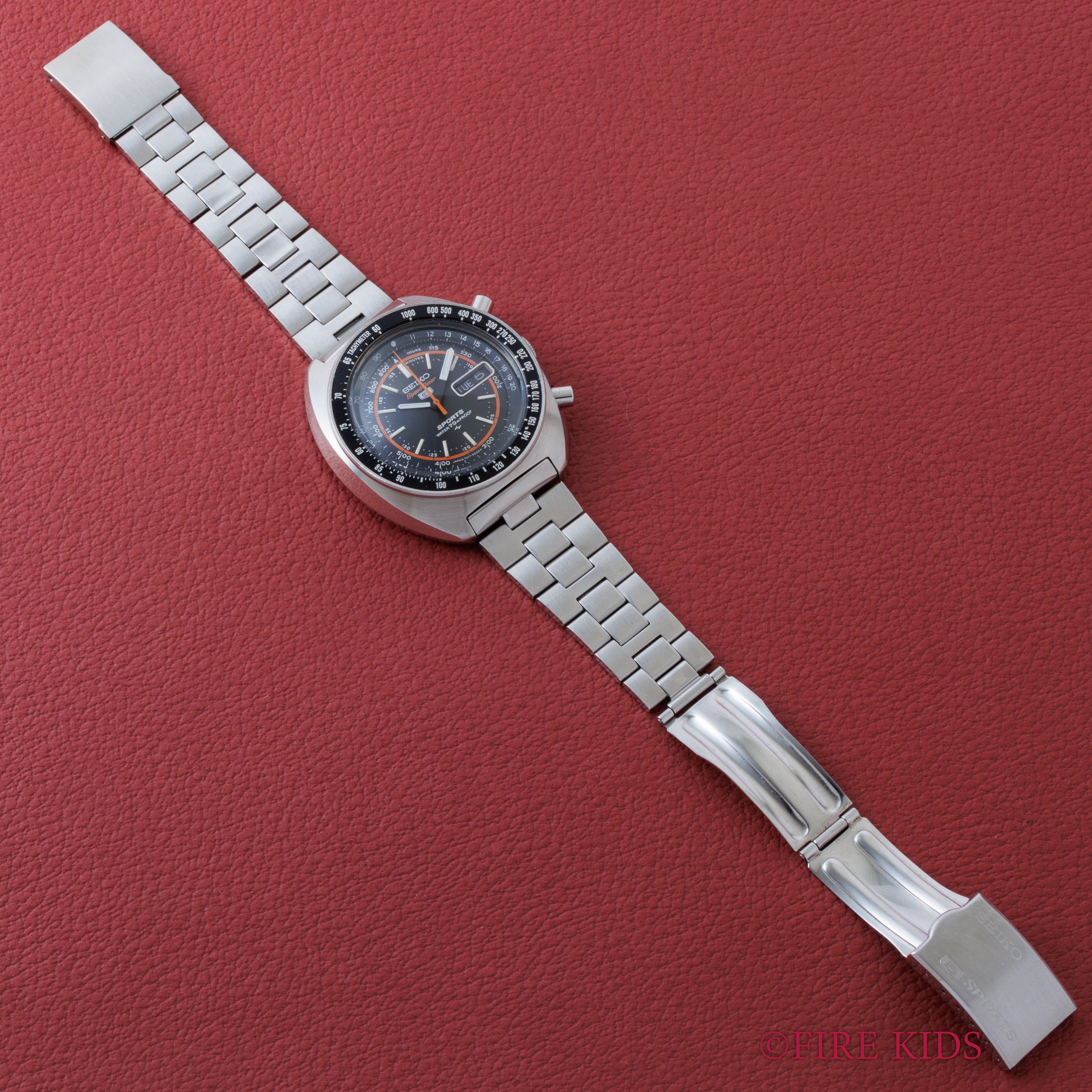 セイコー 5スポーツ スピードタイマー ラリーメーター 1970年製 Ref.7017-6020 自動巻クロノグラフ 純正ブレス