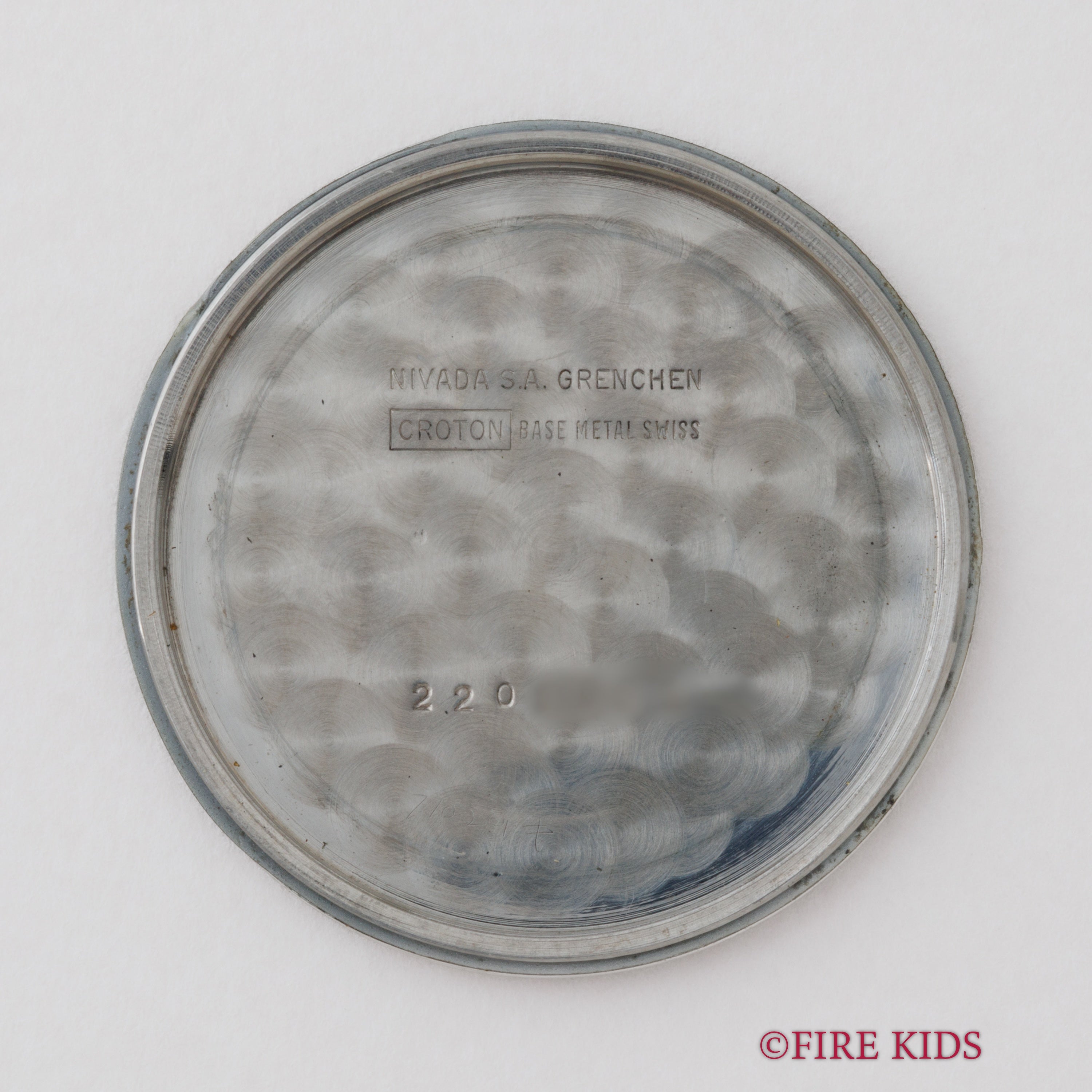 クロトン ニバダ 1960年代製 ラウンドケース 手巻き ブラックダイヤル