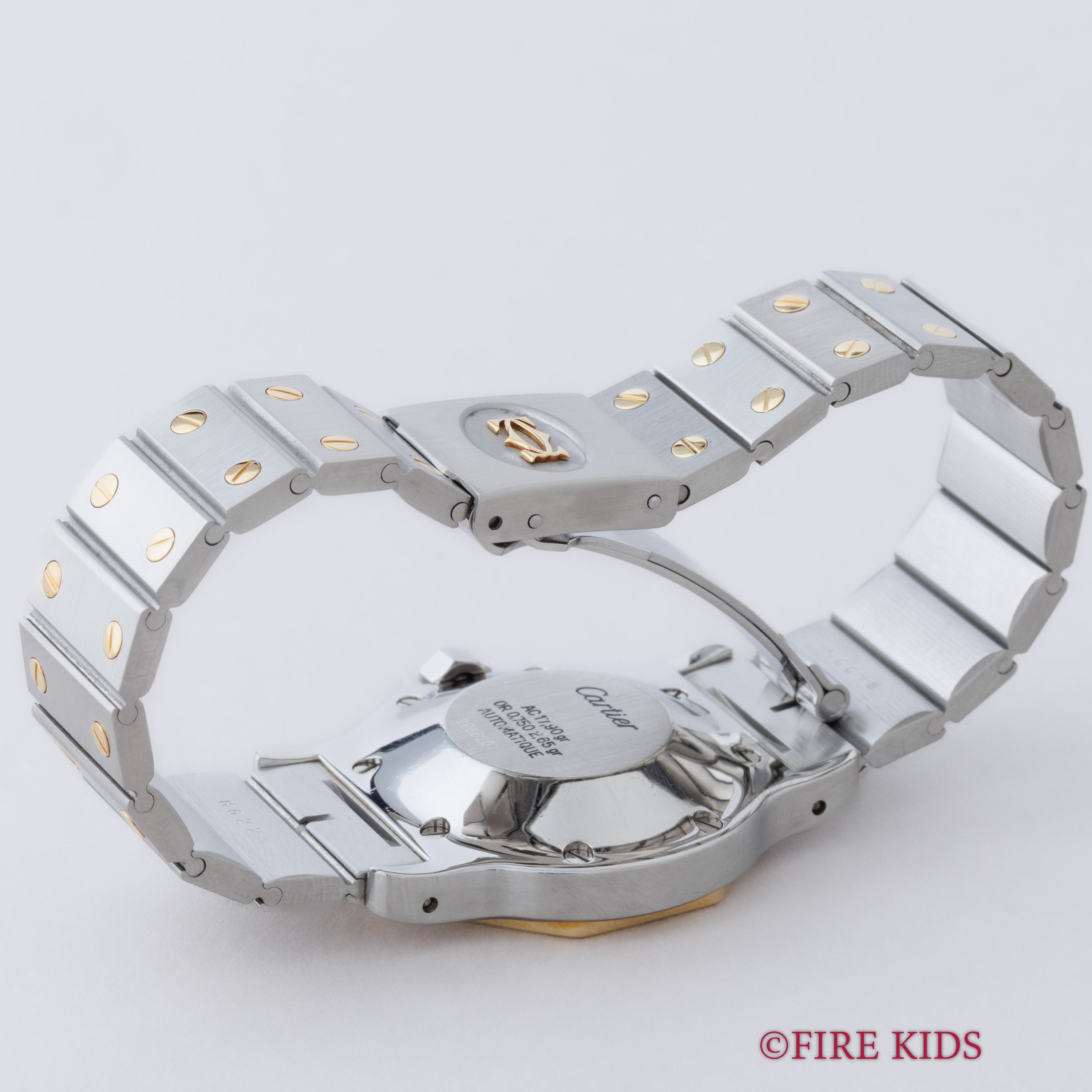 カルティエ サントスオクタゴン LMサイズ 1980年代製 自動巻 コンビ 純正ブレス