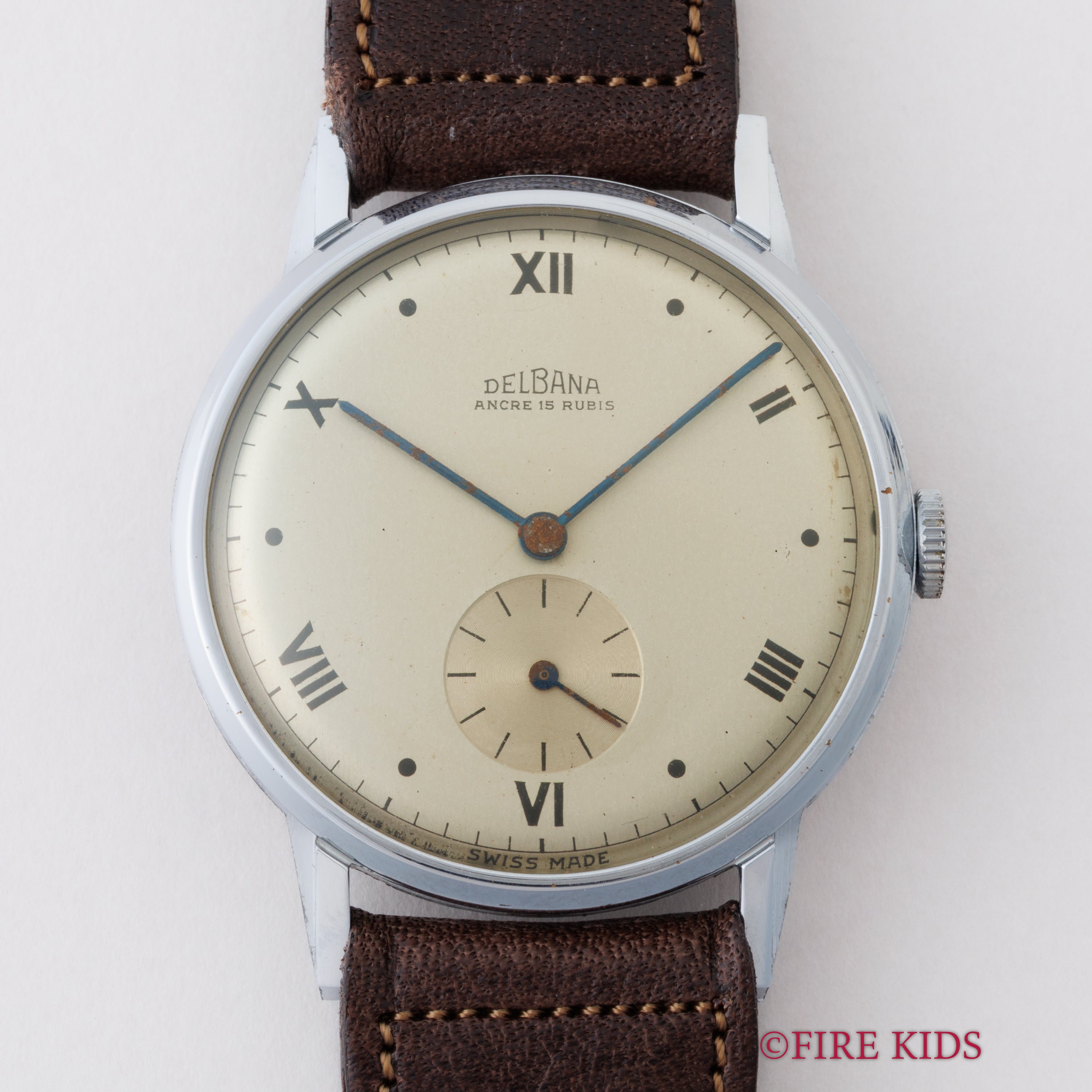 DELBANA 無名系 飛びローマンダイヤル ノンポリッシュ 手巻き