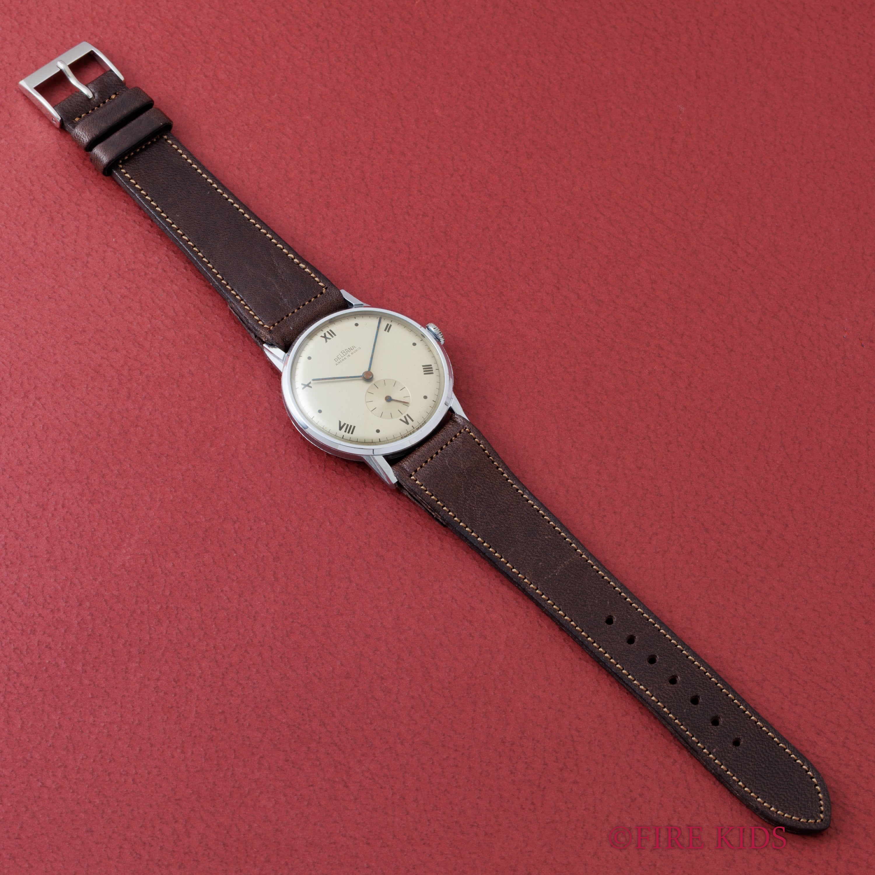 DELBANA 無名系 飛びローマンダイヤル ノンポリッシュ 手巻き