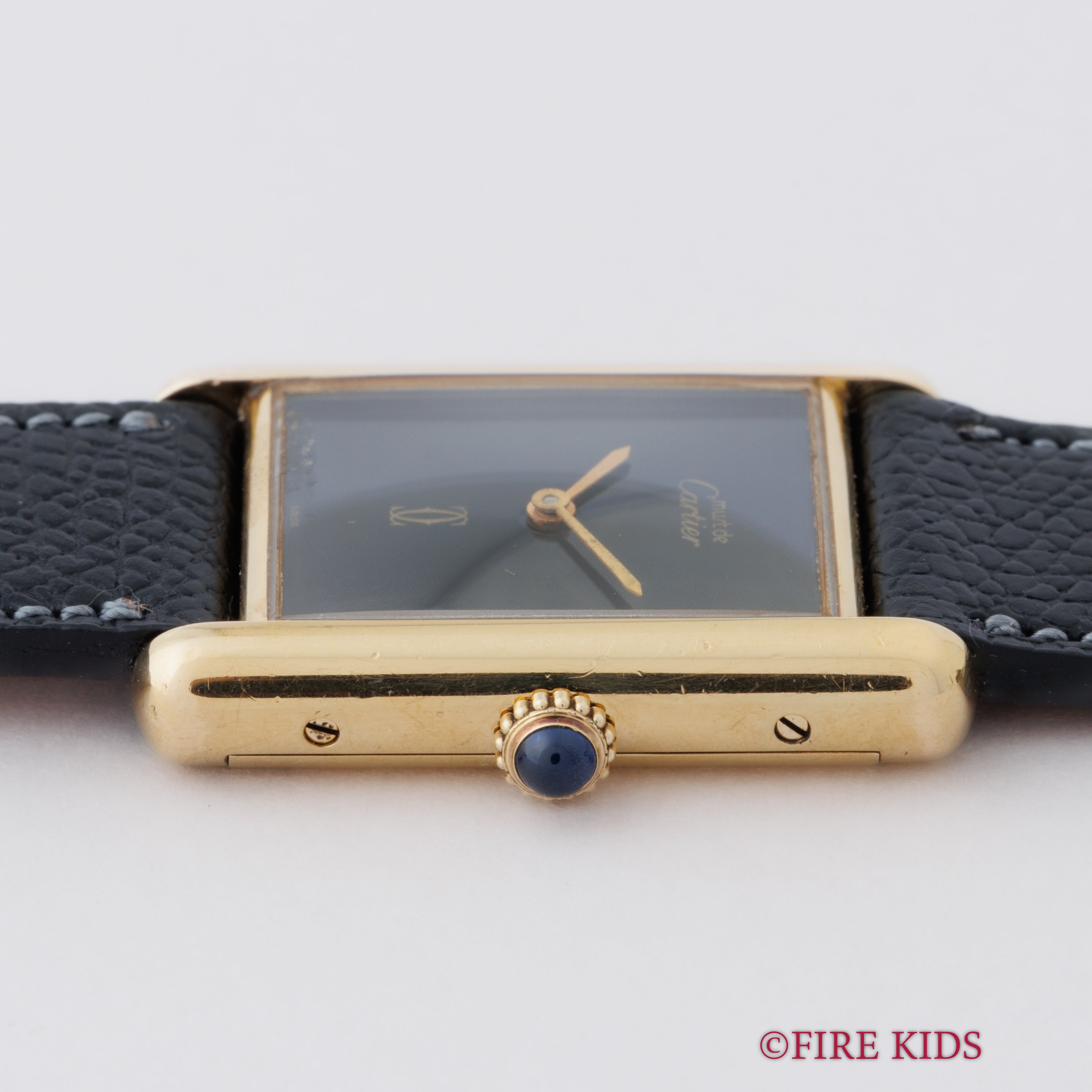 カルティエ マストタンク LMサイズ 1980年代製 ブラックダイヤル