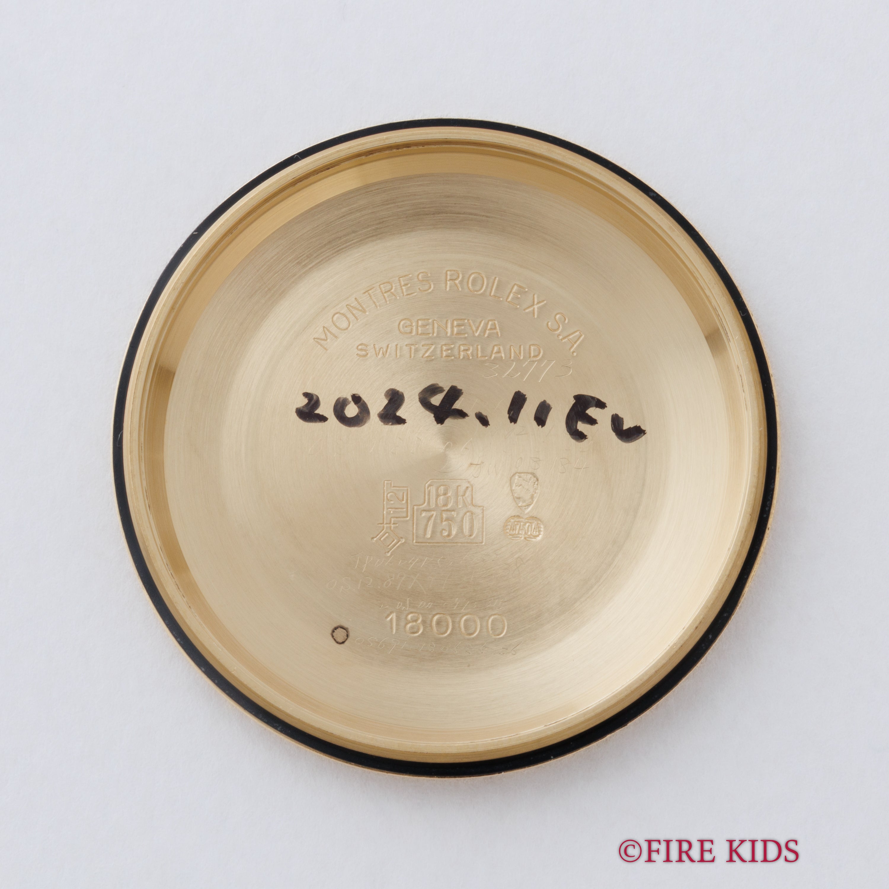 ロレックス 18金無垢デイデイト 1981年製 Ref.18038 ウォールナットダイヤル 純正18KYGプレジデントブレス