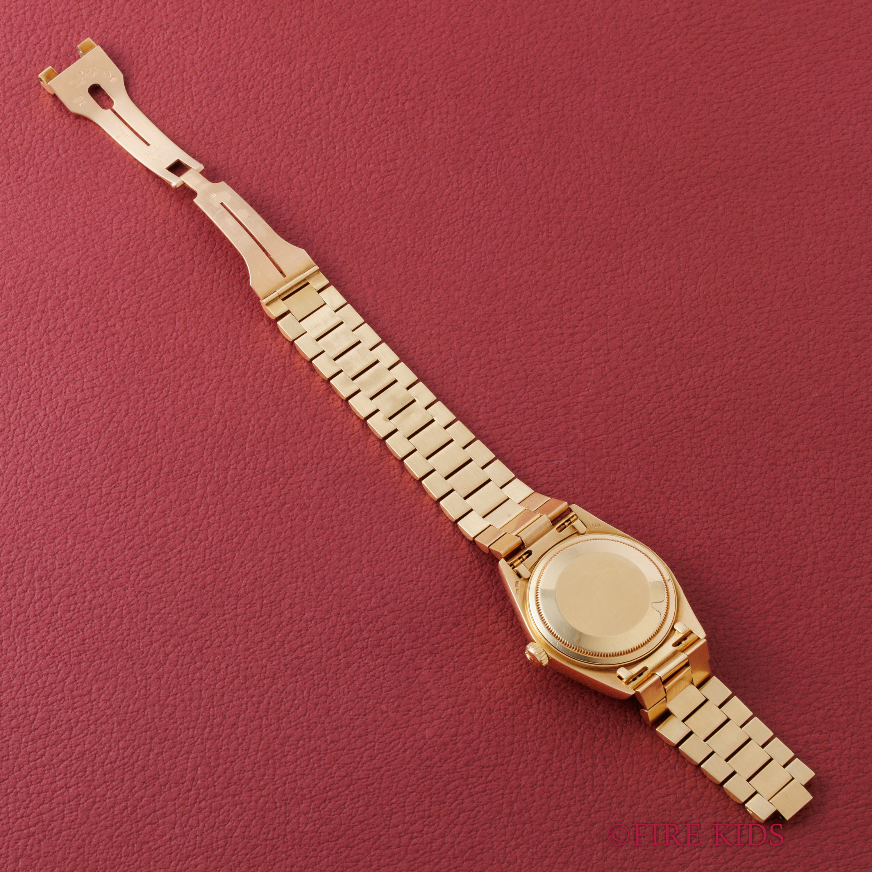 ロレックス 18金無垢デイデイト 1981年製 Ref.18038 ウォールナットダイヤル 純正18KYGプレジデントブレス