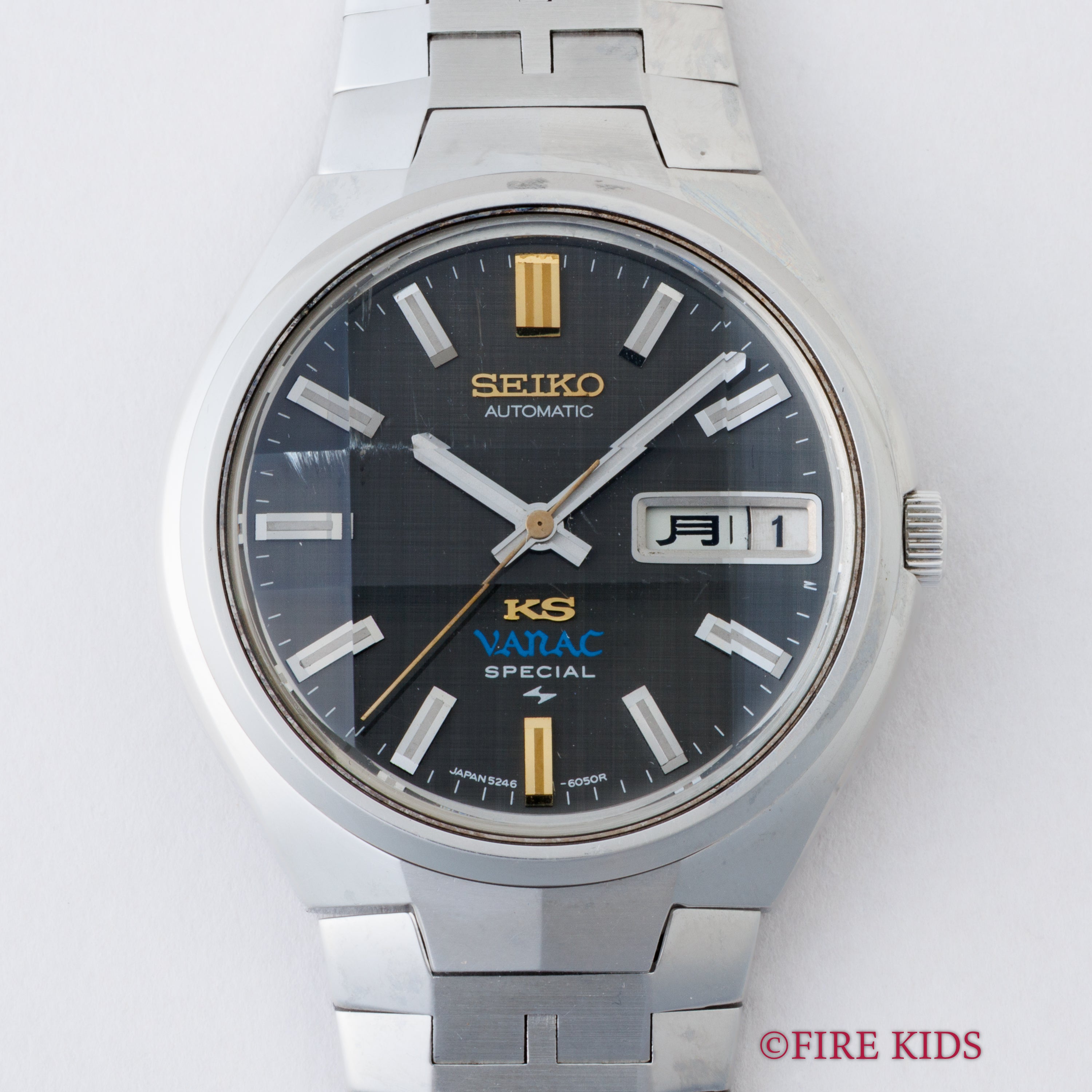 キングセイコー バナック スペシャル 1972年製 Ref.5246-6040 グレーダイヤル カットガラス ハイビート自動巻き