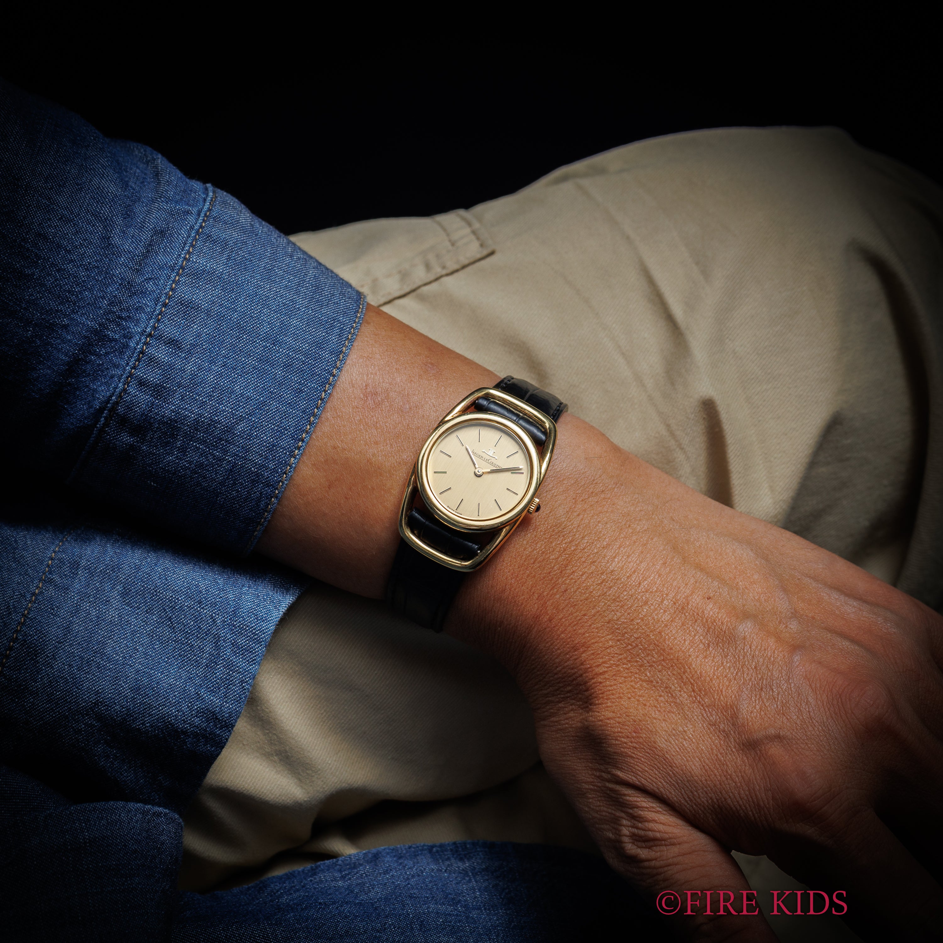 ジャガールクルト エトリエ 18金無垢 1970年代製 Ref.9109.21 シャンパンダイヤル 手巻き 箱付き