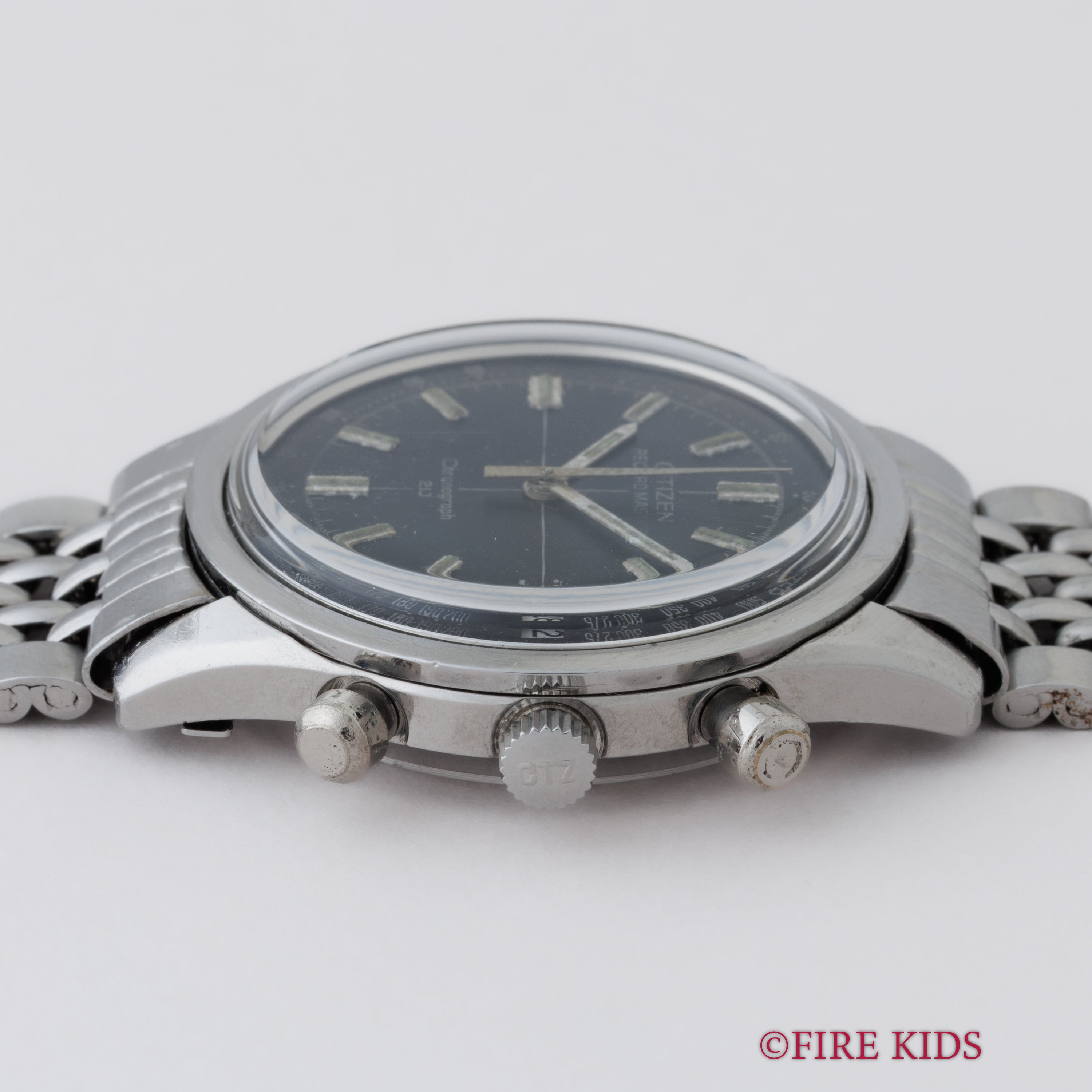 シチズン レコードマスター 1973年製 手巻き ブラックダイヤル フライバック機能付き