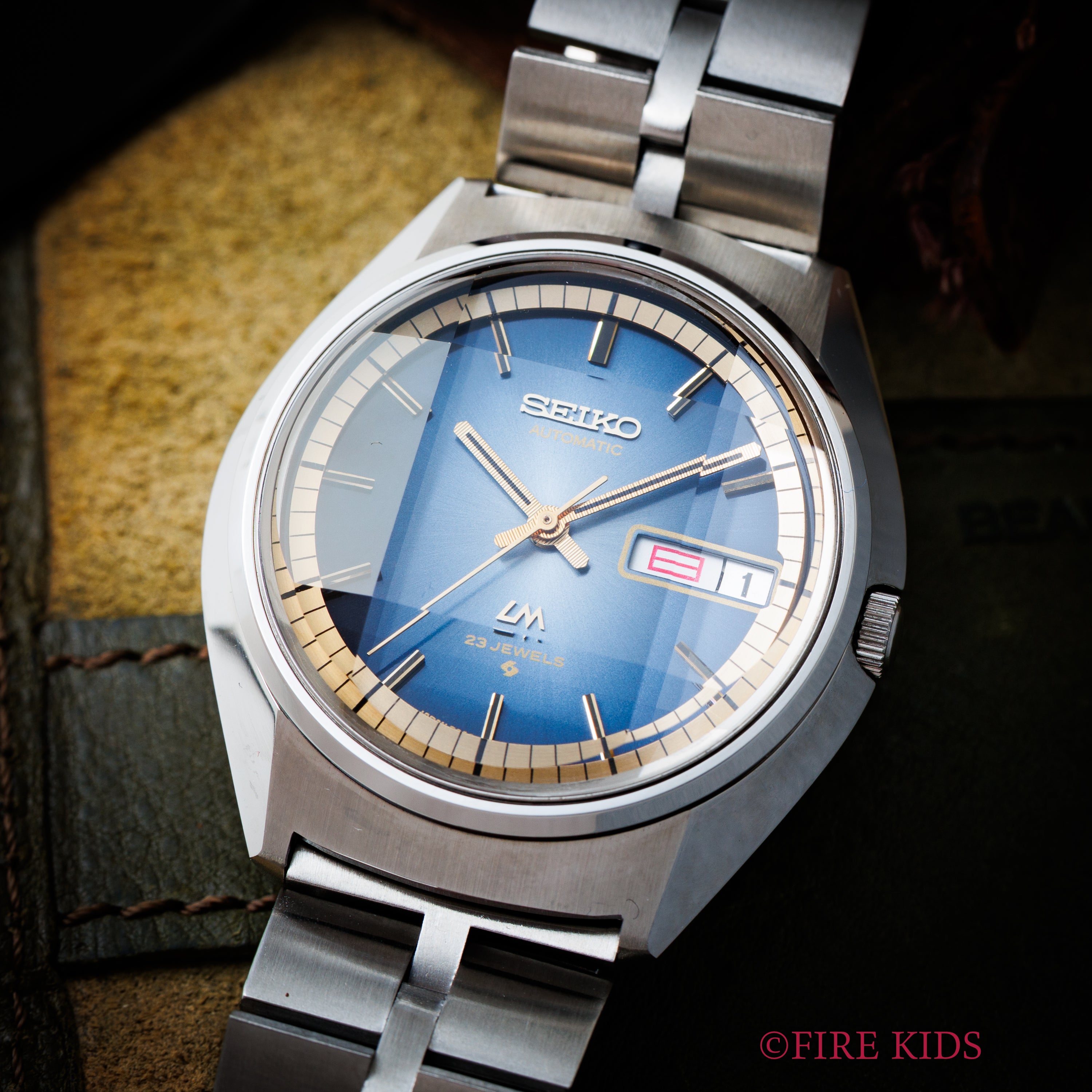 セイコー LM 1972年製 ブルーダイヤル カットガラス Ref.5606-7270 タグ付き 美品 純正ブレス付き