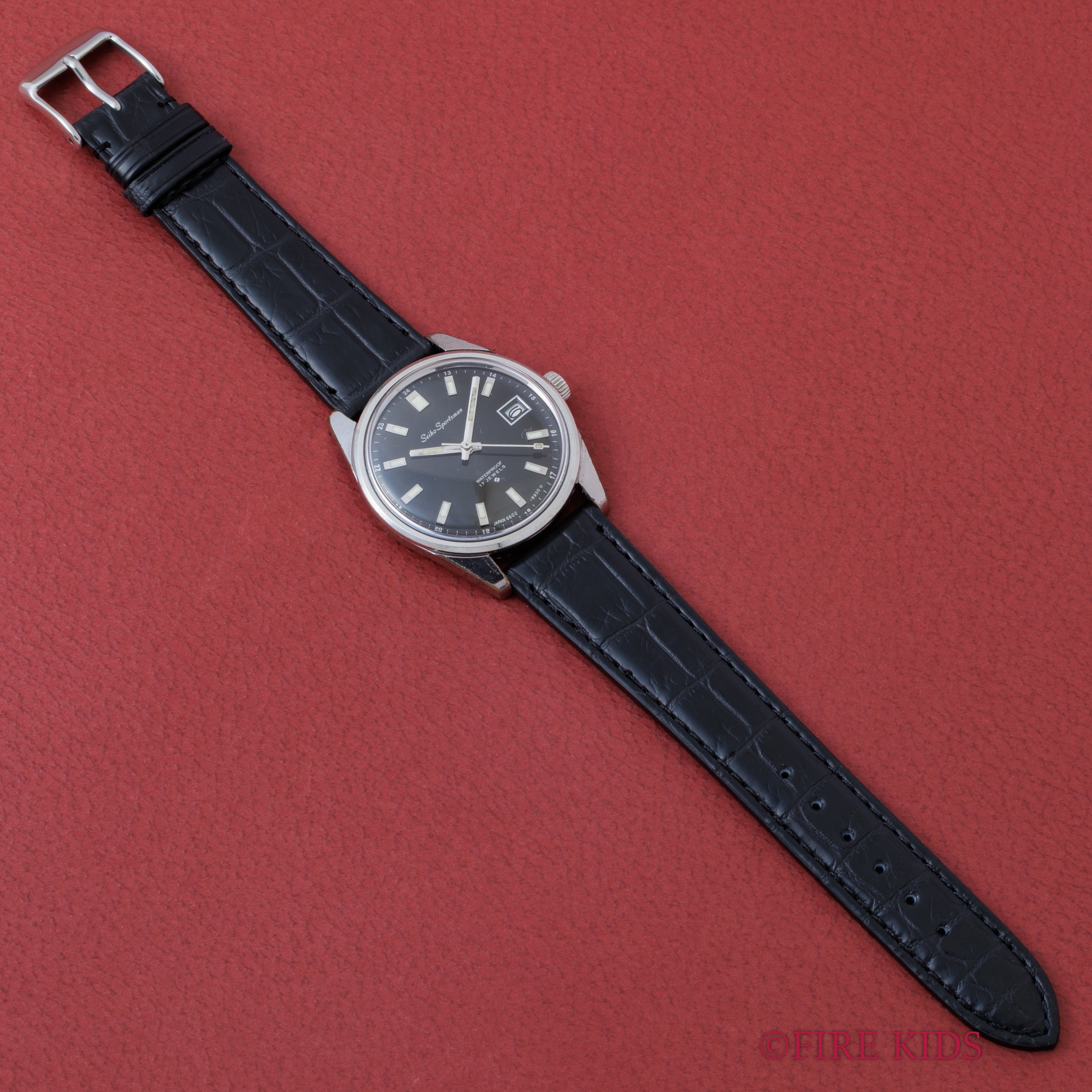 セイコー スポーツマン 1968年製 ブラックミラー文字盤 手巻き Ref.6602-9982 Cal.6602B