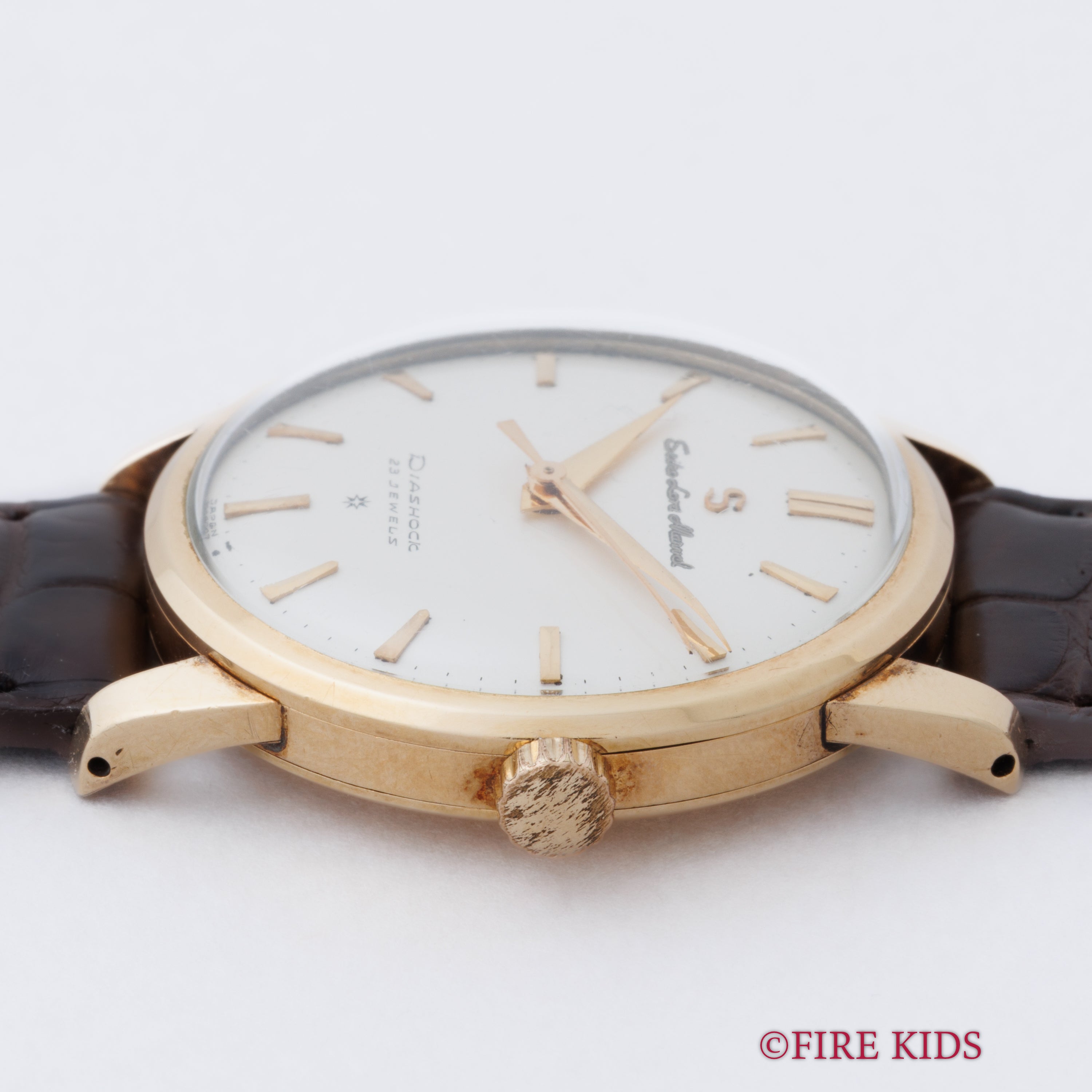 セイコー ロードマーベル 1958年製 Ref.14057 手巻き S蛇 彫文字 SD文字盤 14金張り