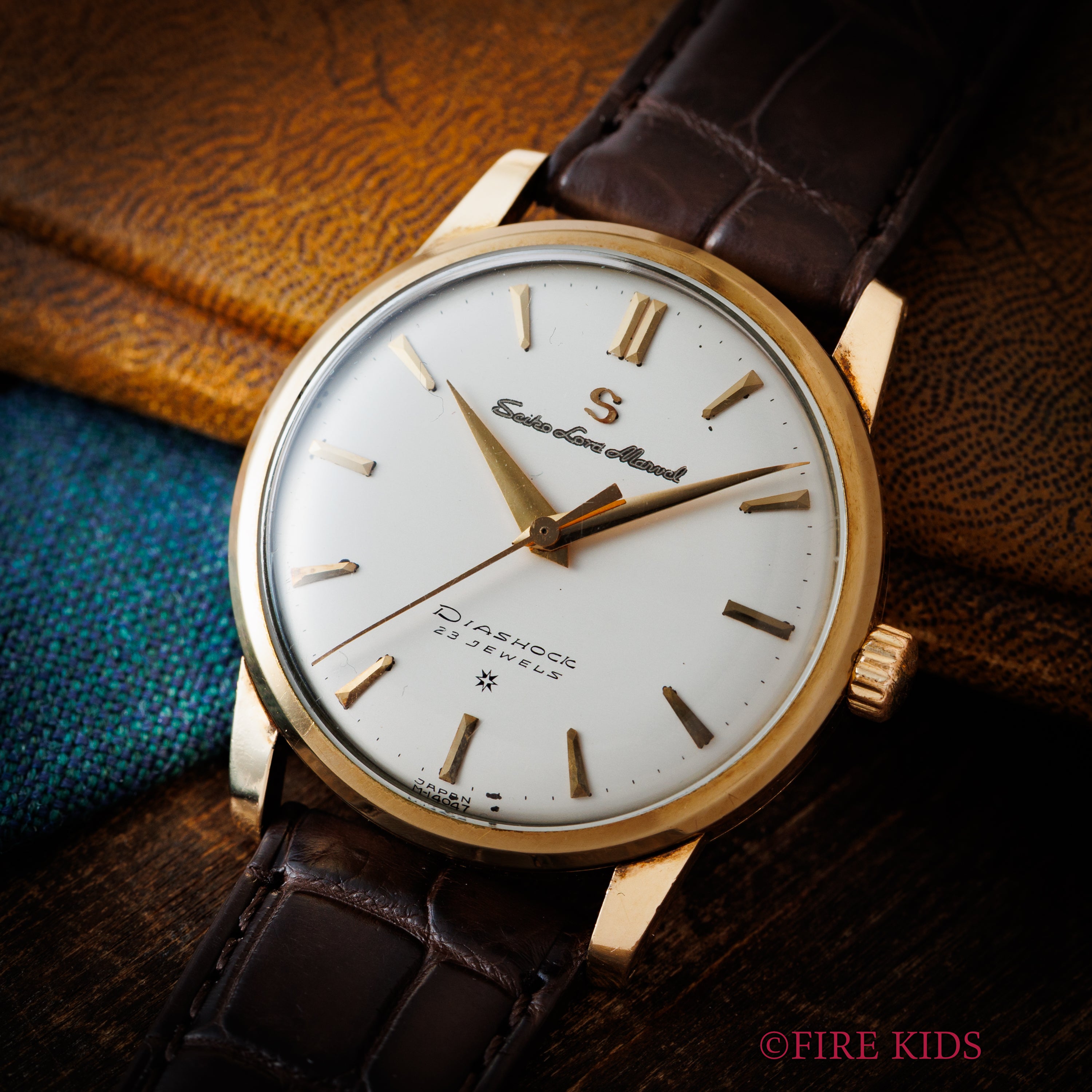 セイコー ロードマーベル 1958年製 Ref.14057 手巻き S蛇 彫文字 SD文字盤 14金張り