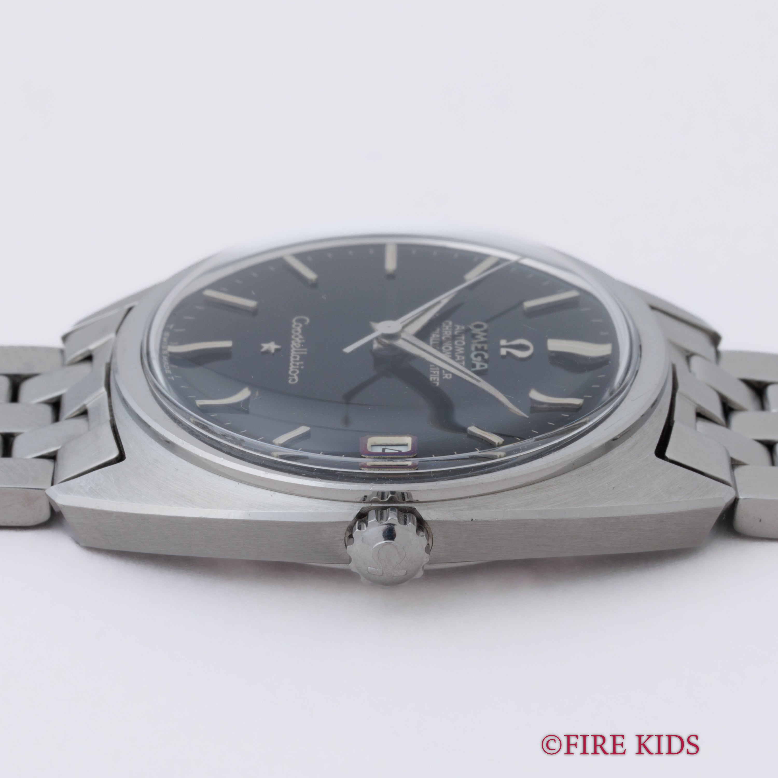 オメガ コンステレーション 1967年製 Ref.168.017 ジェンタ ブラックミラーダイヤル 純正ブレス