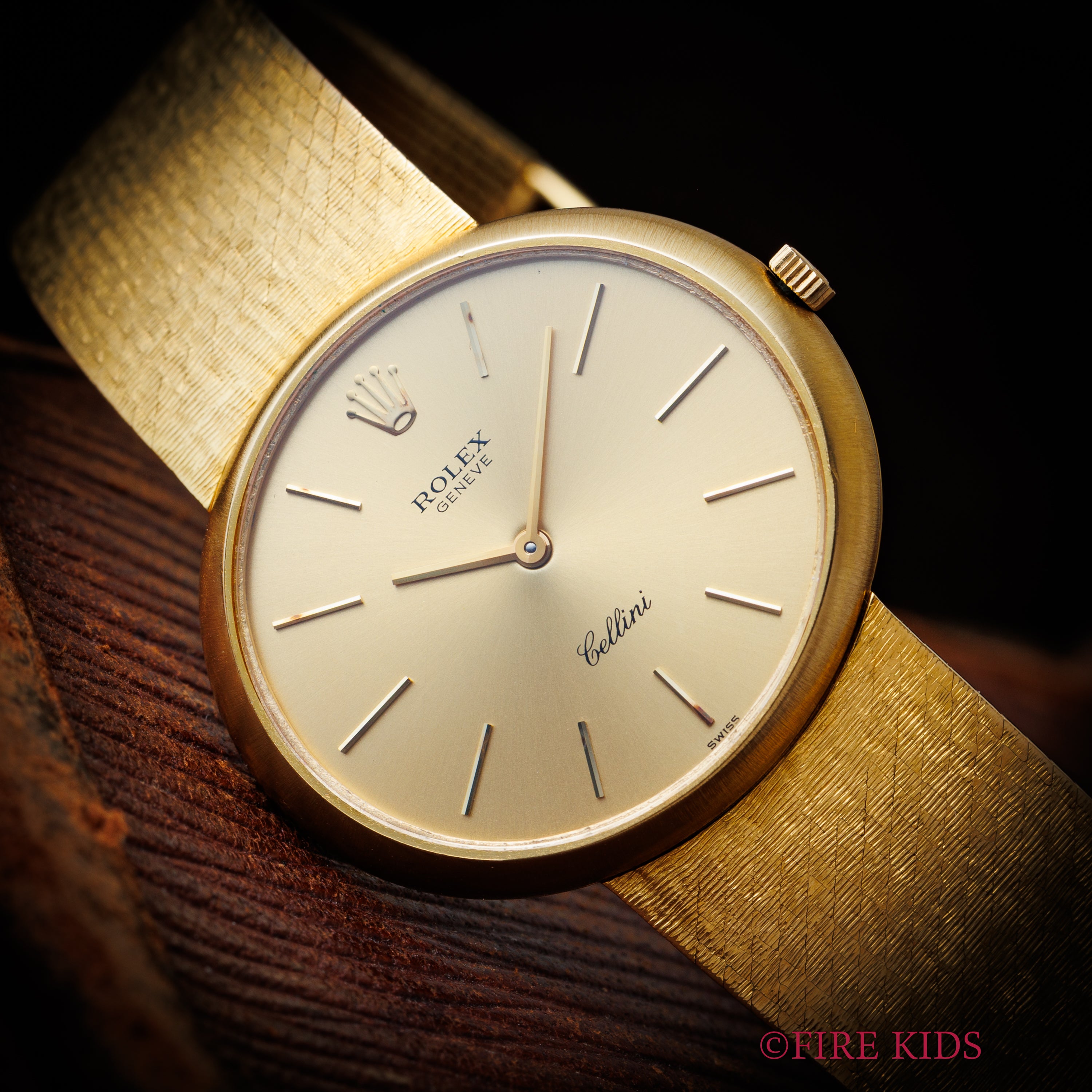 ロレックス チェリーニ 18金無垢イエローゴールドケース、ブレス