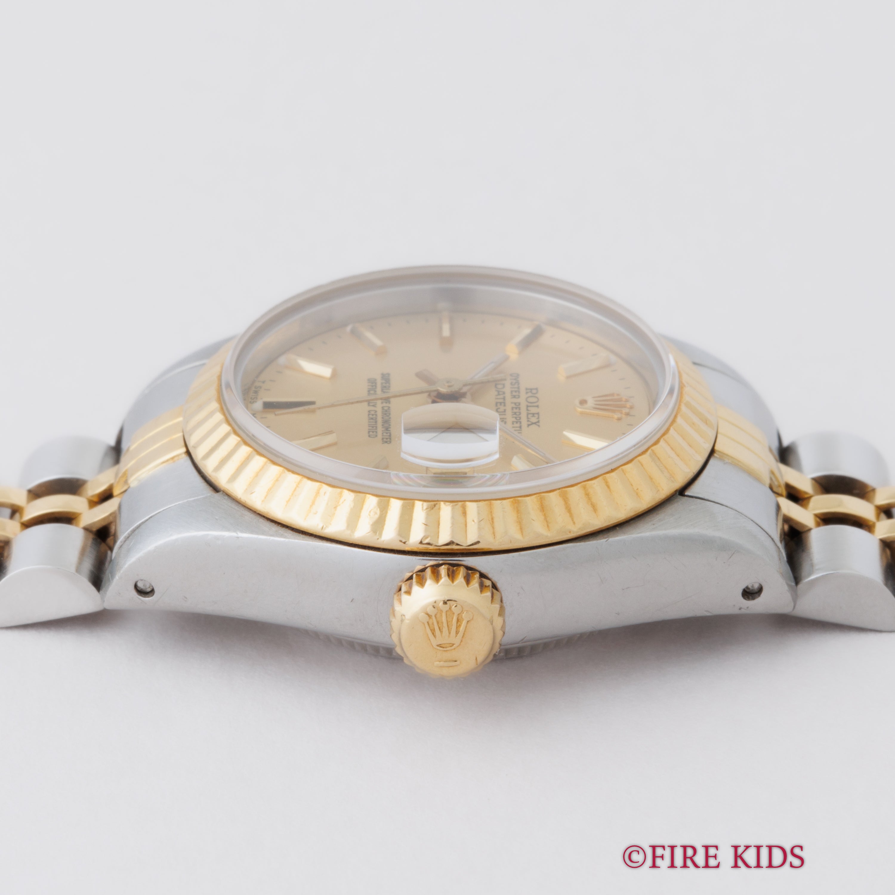 ロレックス デイトジャスト 自動巻き 1987年製 レディース コンビ Ref.69173 シャンパンダイヤル