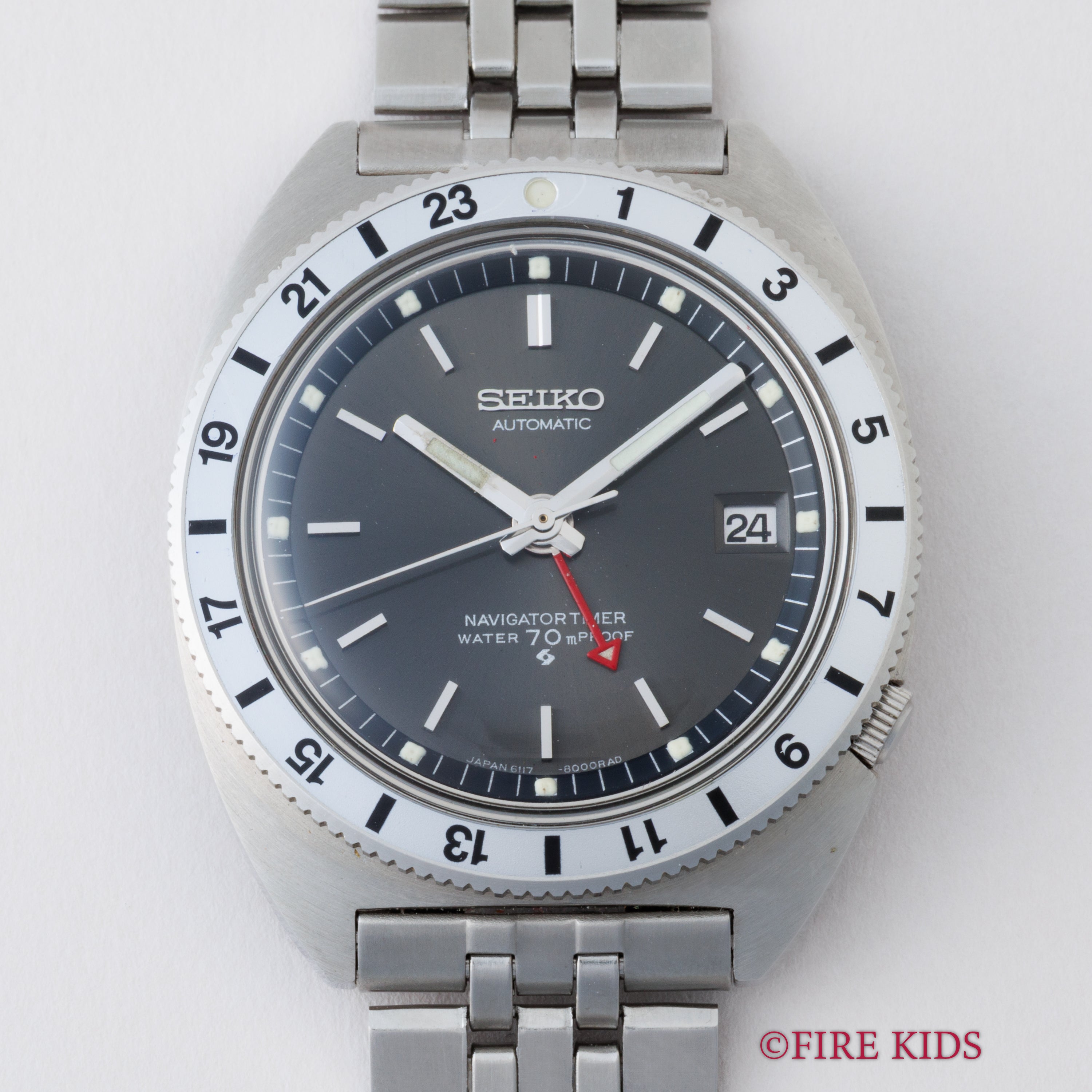 セイコー ナビゲータータイマー ファーストモデル 未使用品 1969年製 回転ベゼル GMT Ref.6117-8000 オリジナルブレス