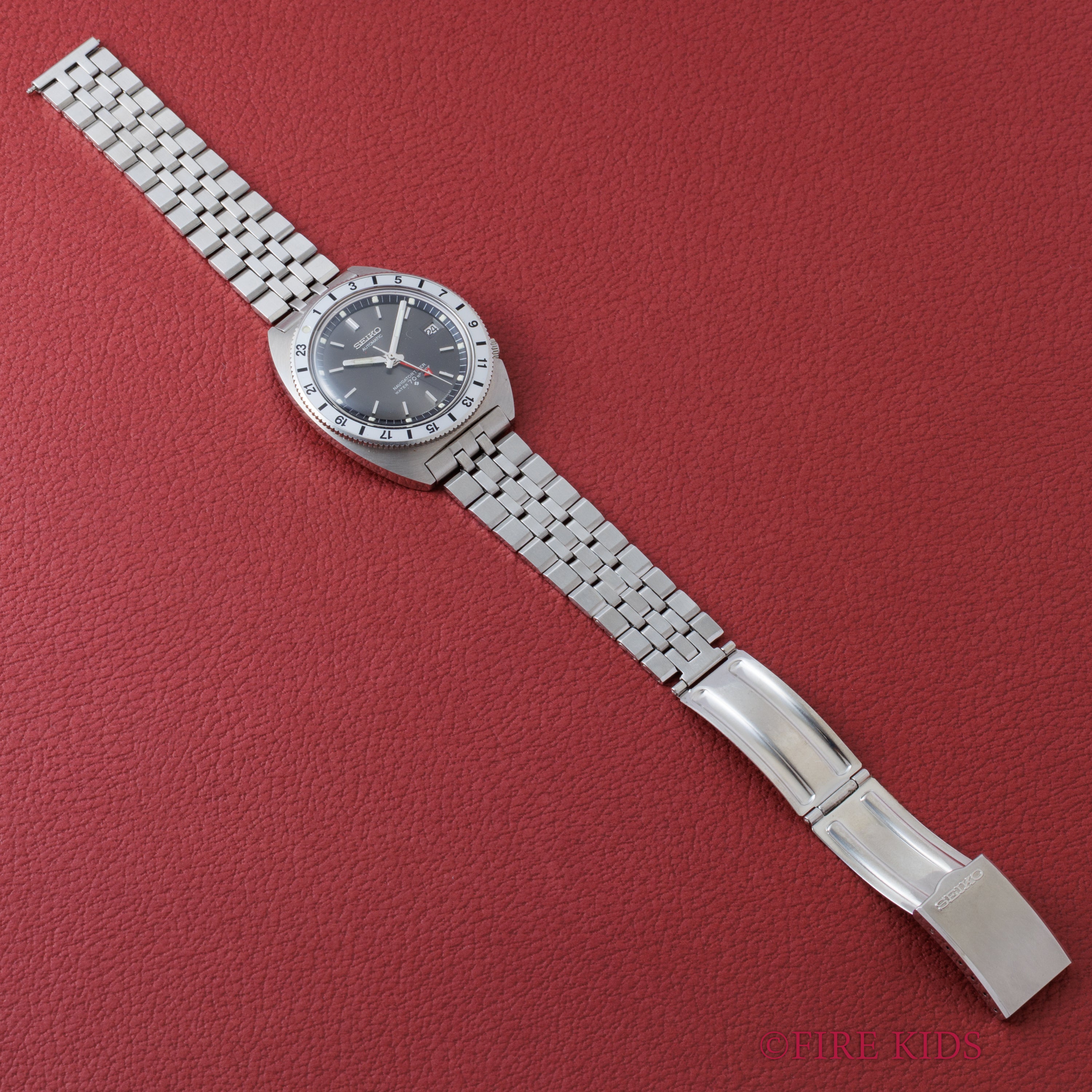 セイコー ナビゲータータイマー ファーストモデル 未使用品 1969年製 回転ベゼル GMT Ref.6117-8000 オリジナルブレス