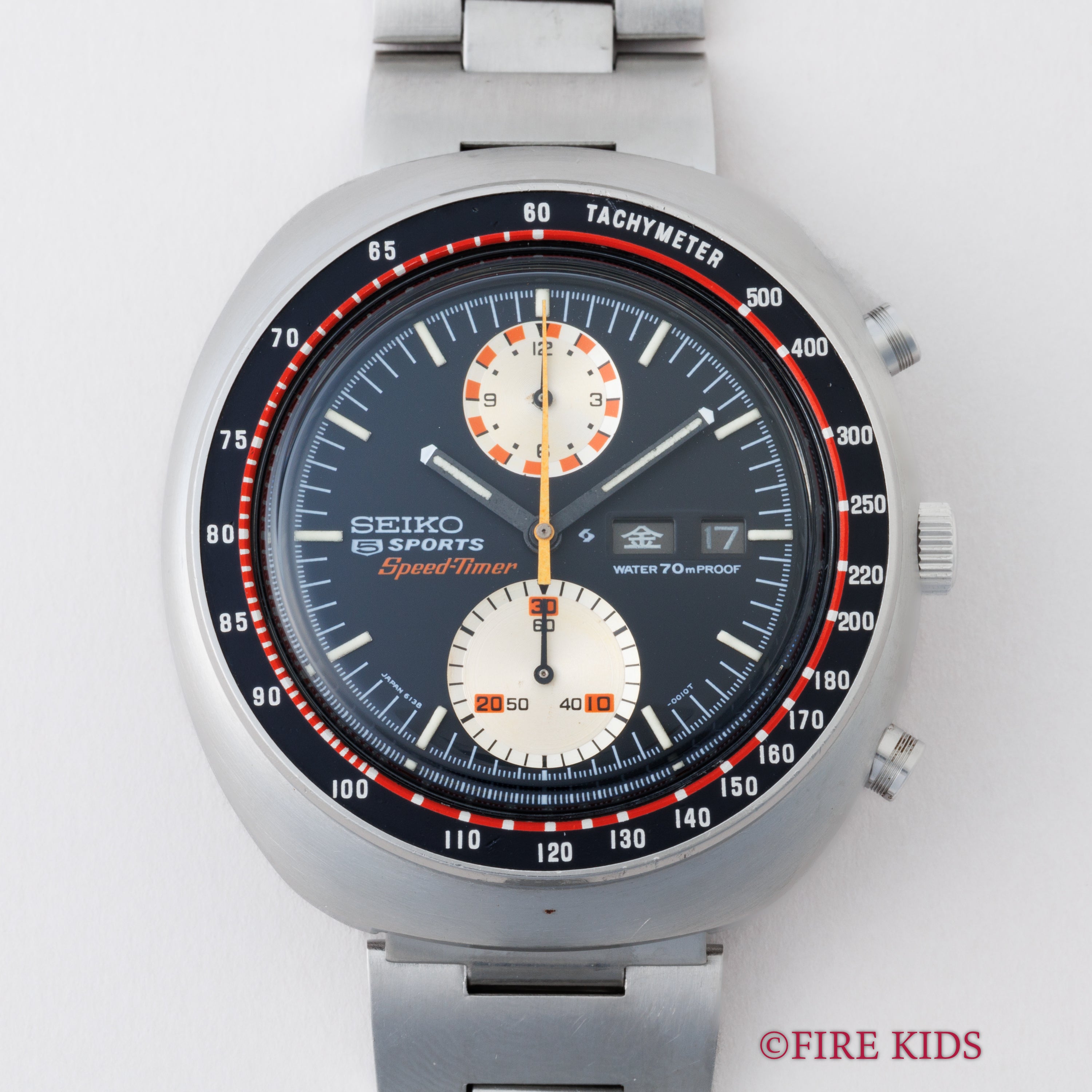 セイコー 5スポーツスピードタイマー1970年製 Ref.6138-0010 UFO 自動巻きクロノグラフ 国内仕様