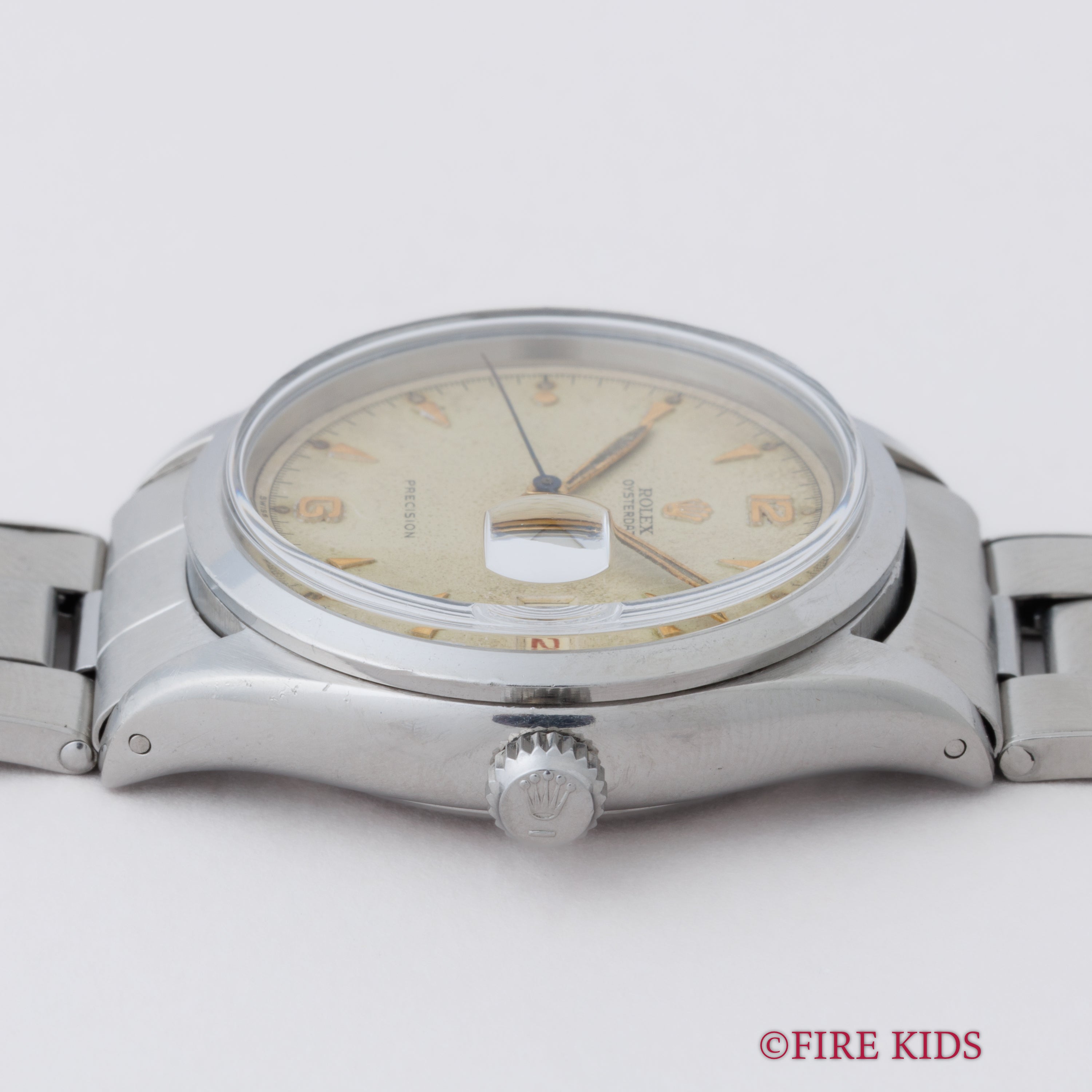 ロレックス オイスターデイト 1953年製 赤カレンダー Ref.6294 純正ブレス付き