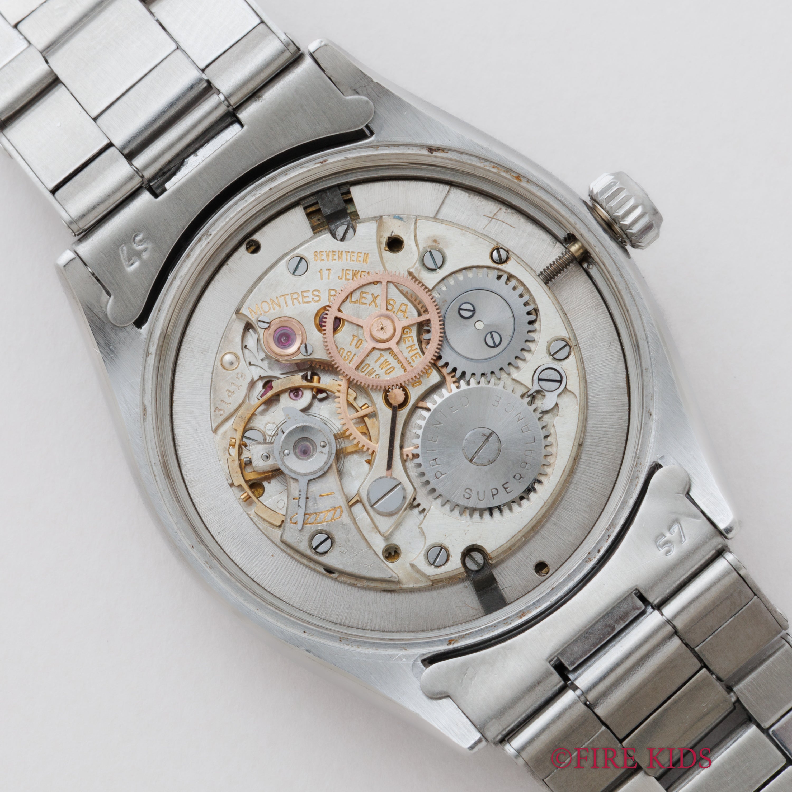 ロレックス オイスターデイト 1953年製 赤カレンダー Ref.6294 純正ブレス付き