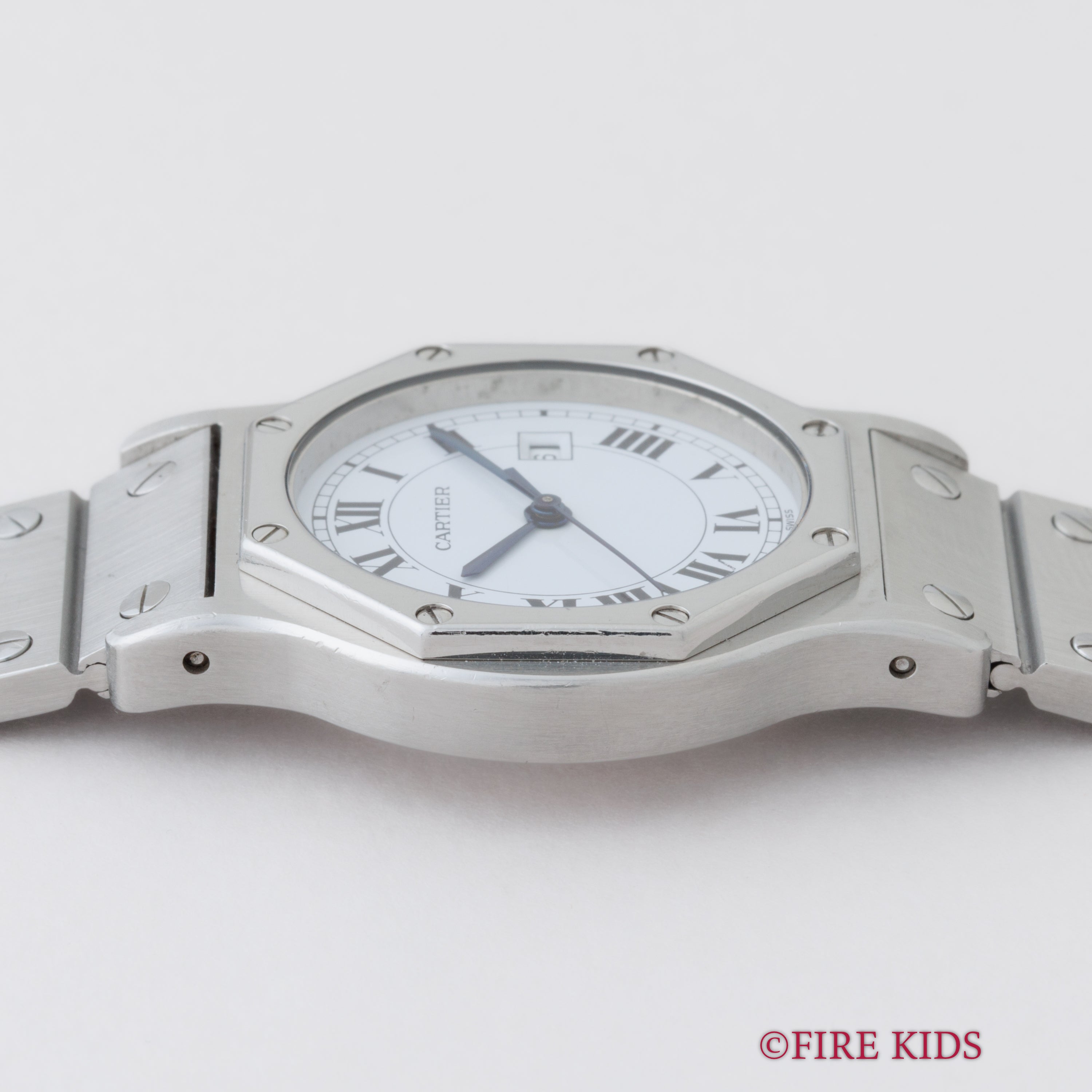 カルティエ サントス オクタゴン 1980年代製 Ref.2965 LMサイズ SS ホワイトローマンダイヤル