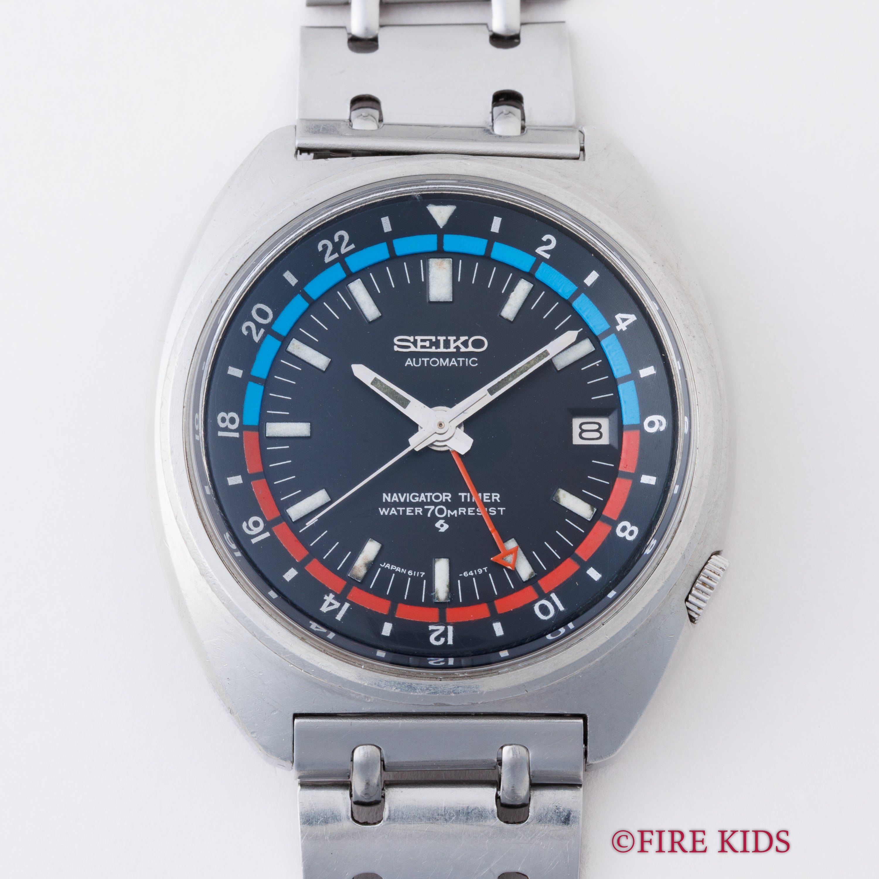 セイコー ナビゲータータイマー 1972年製 自動巻 Ref.6117-6410 純正ブレス