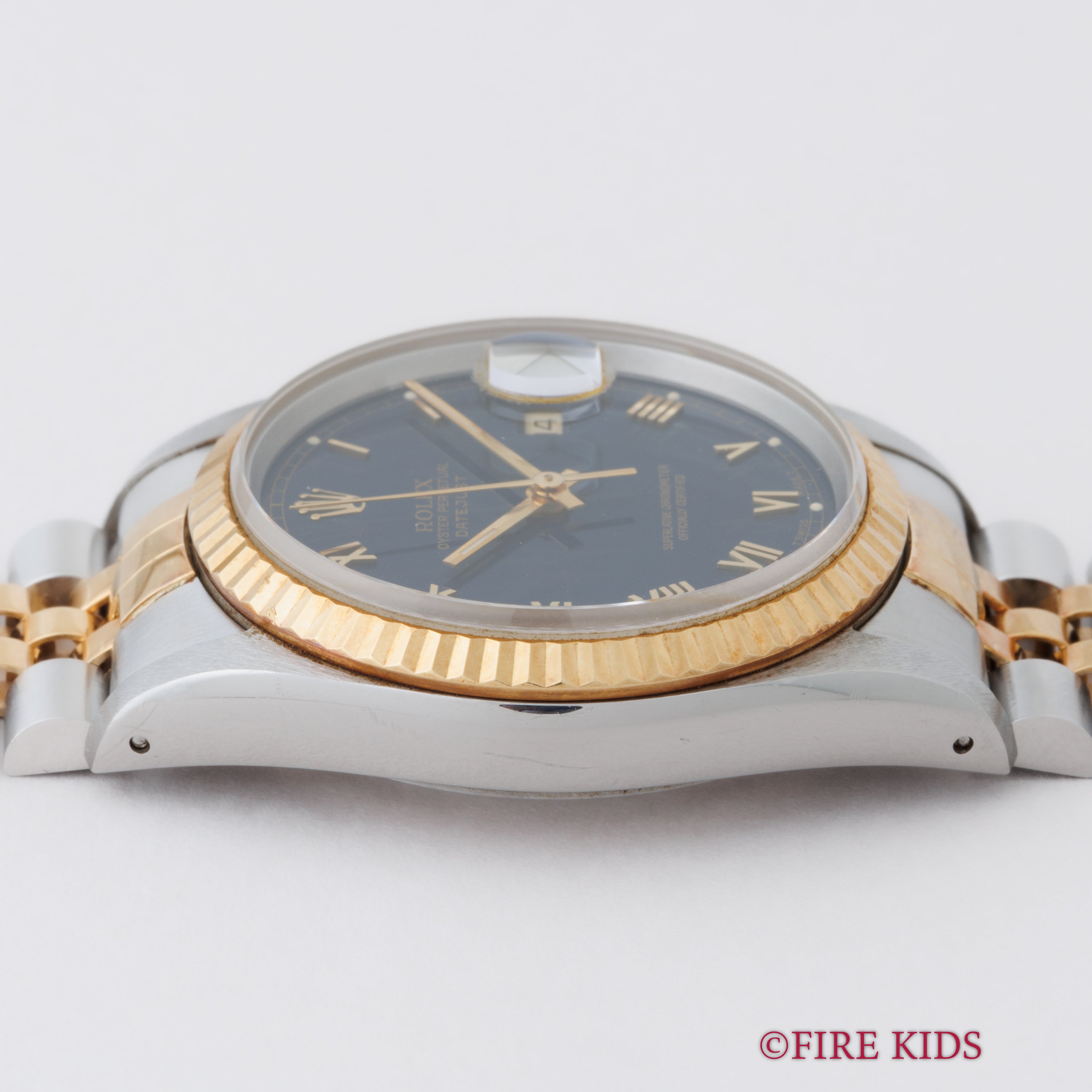 ロレックス デイトジャスト 1991年製 ブルーローマンダイヤル 純正コンビジュビリーブレス Ref.16233 Cal.3155 ギャラ付き