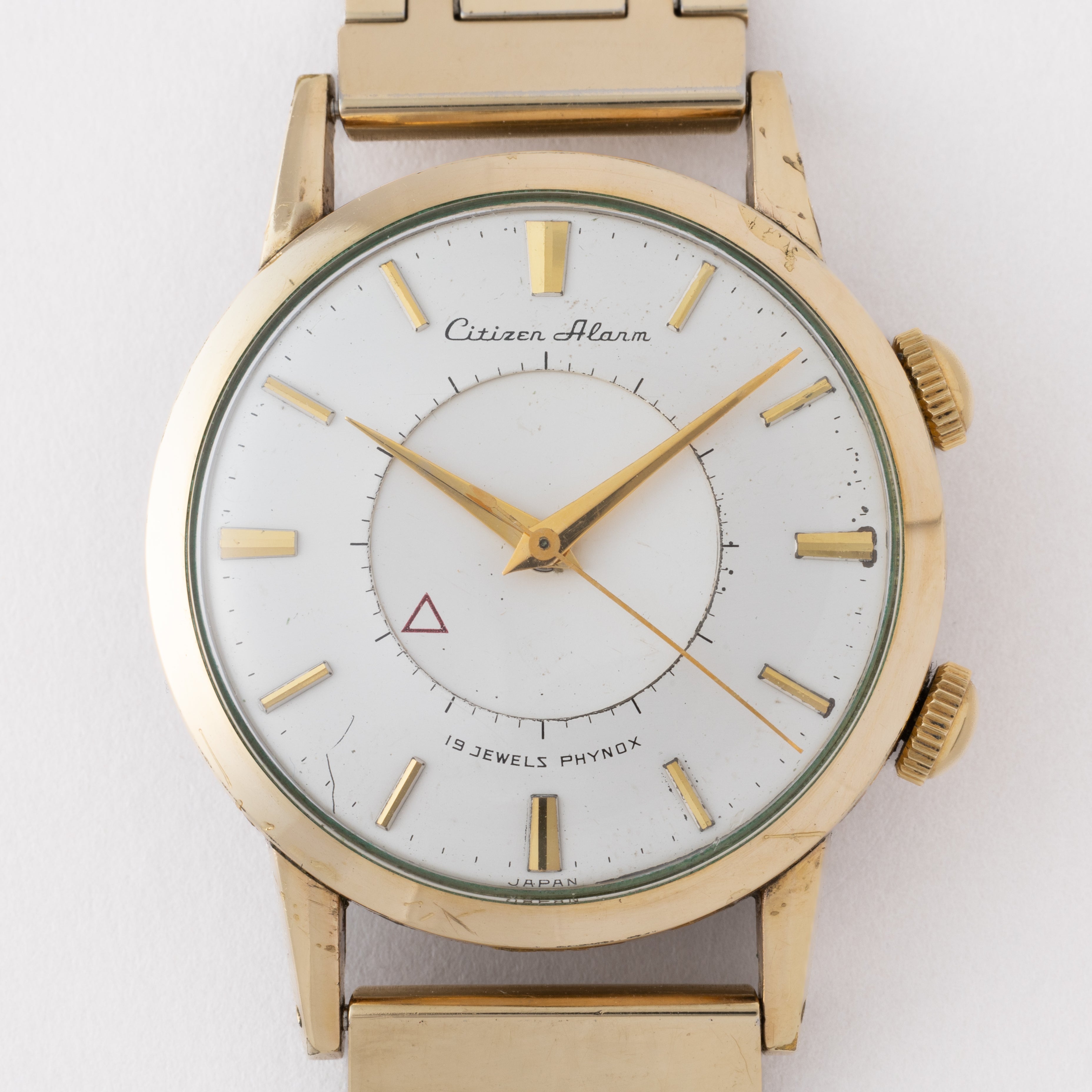 シチズン アラーム 手巻き 1950年代製 ジャガールクルトフェイス ブレス付き