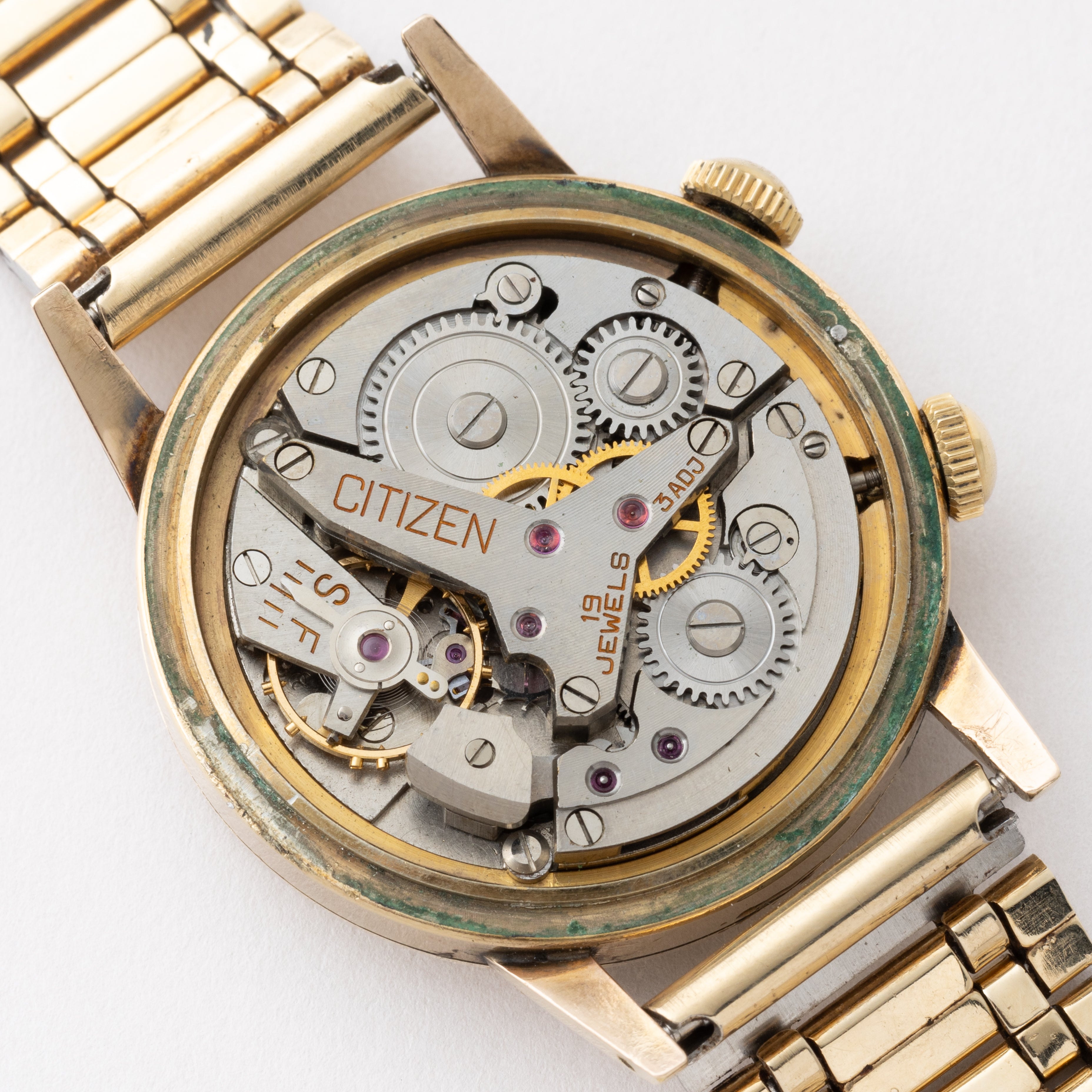 シチズン アラーム 手巻き 1950年代製 ジャガールクルトフェイス ブレス付き