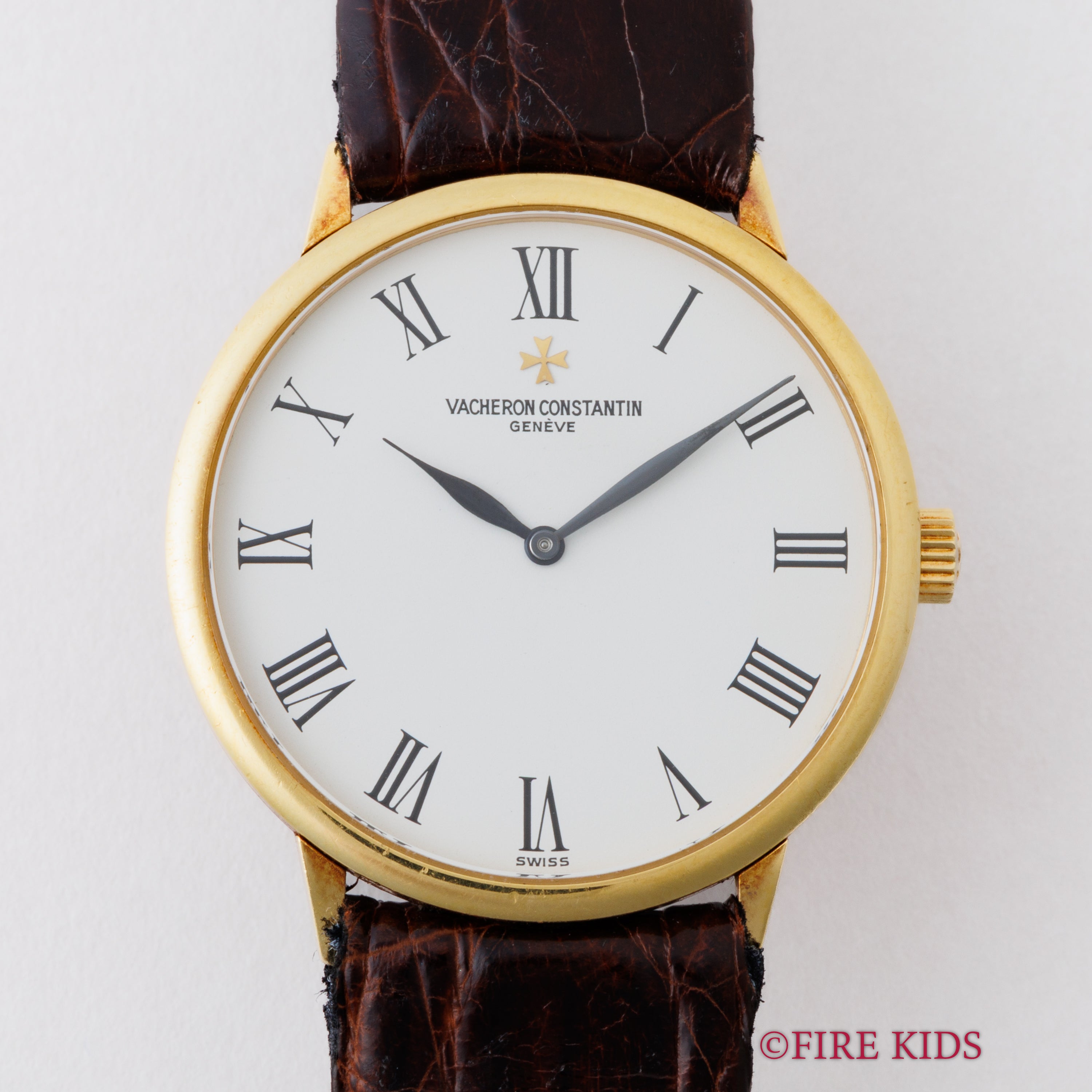 ヴァシュロンコンスタンタン 18金無垢エッセンシャル 1990年代製 Ref.31015/1 エクストラフラット 手巻 純正金無垢尾錠