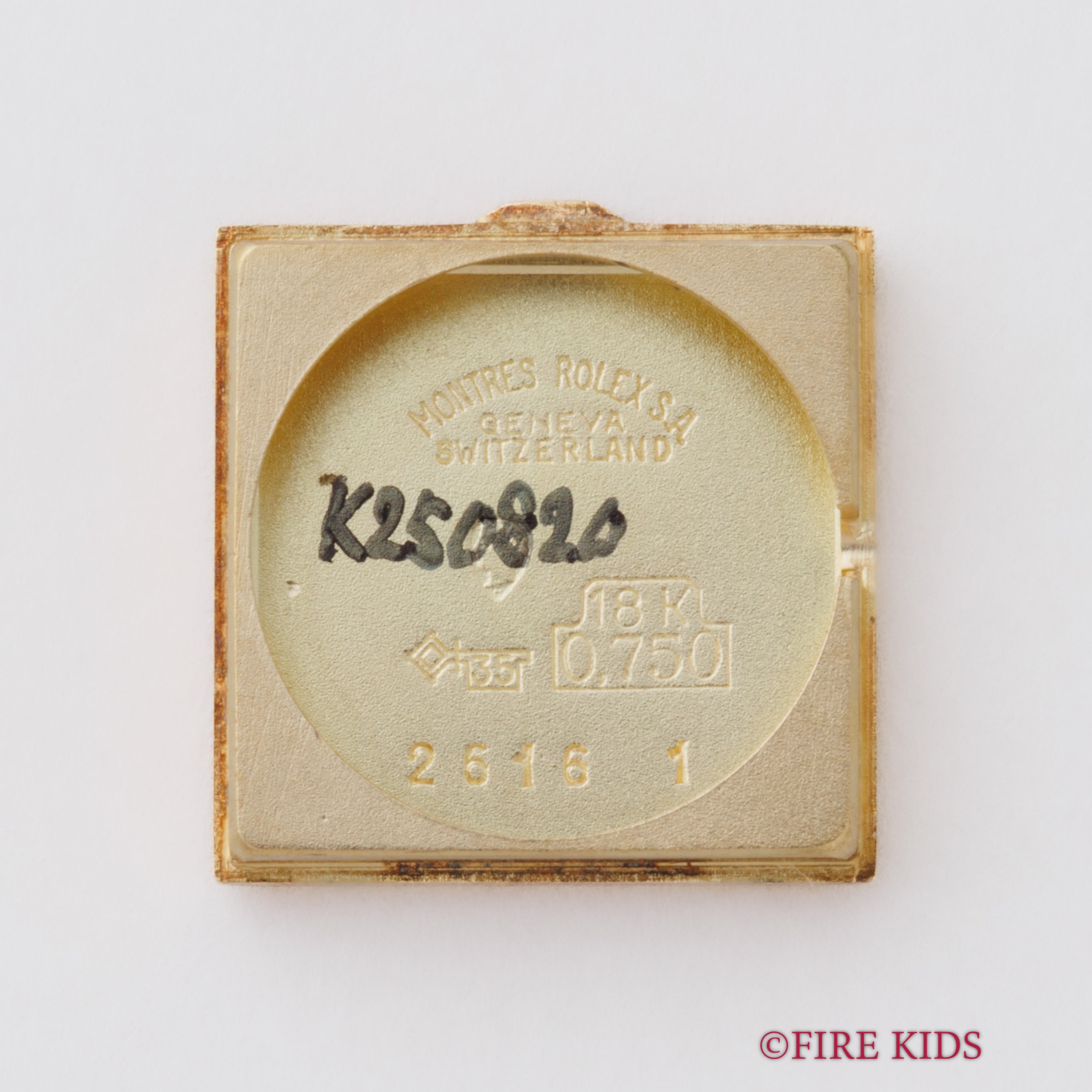 ロレックス 18金無垢スクエアケース プレシジョン レディース 純正尾錠付き 1970年製