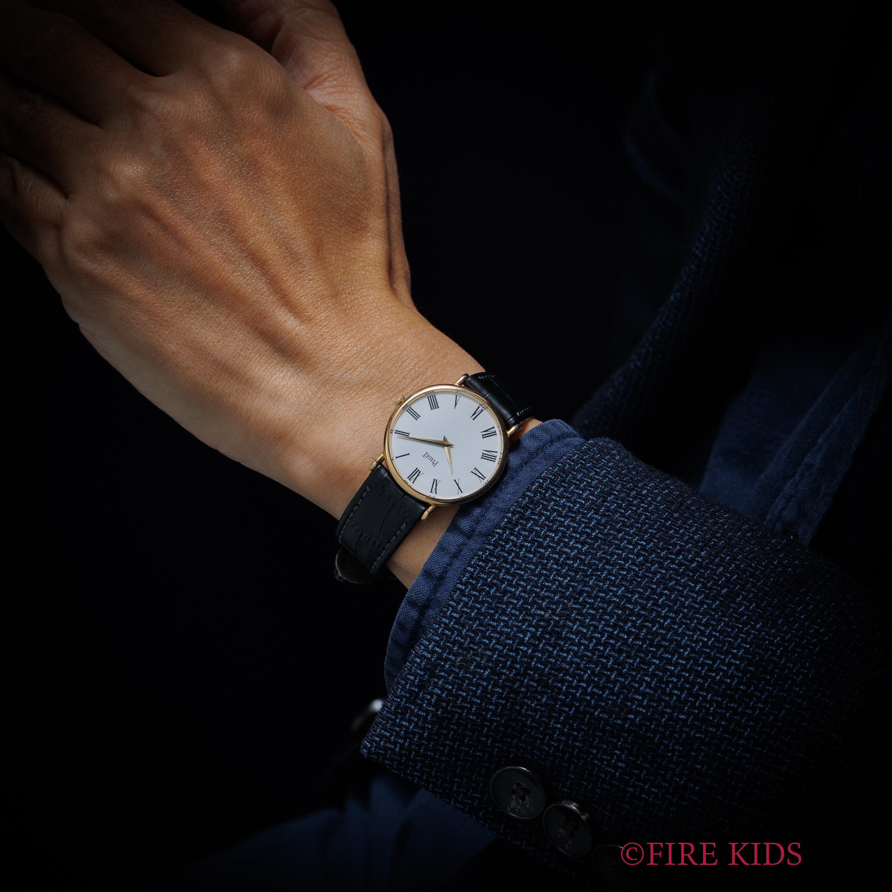 ピアジェ ホワイトローマン 18金無垢ラウンドケース 1980年代製 手巻き Cal.9P2 Ref.9025