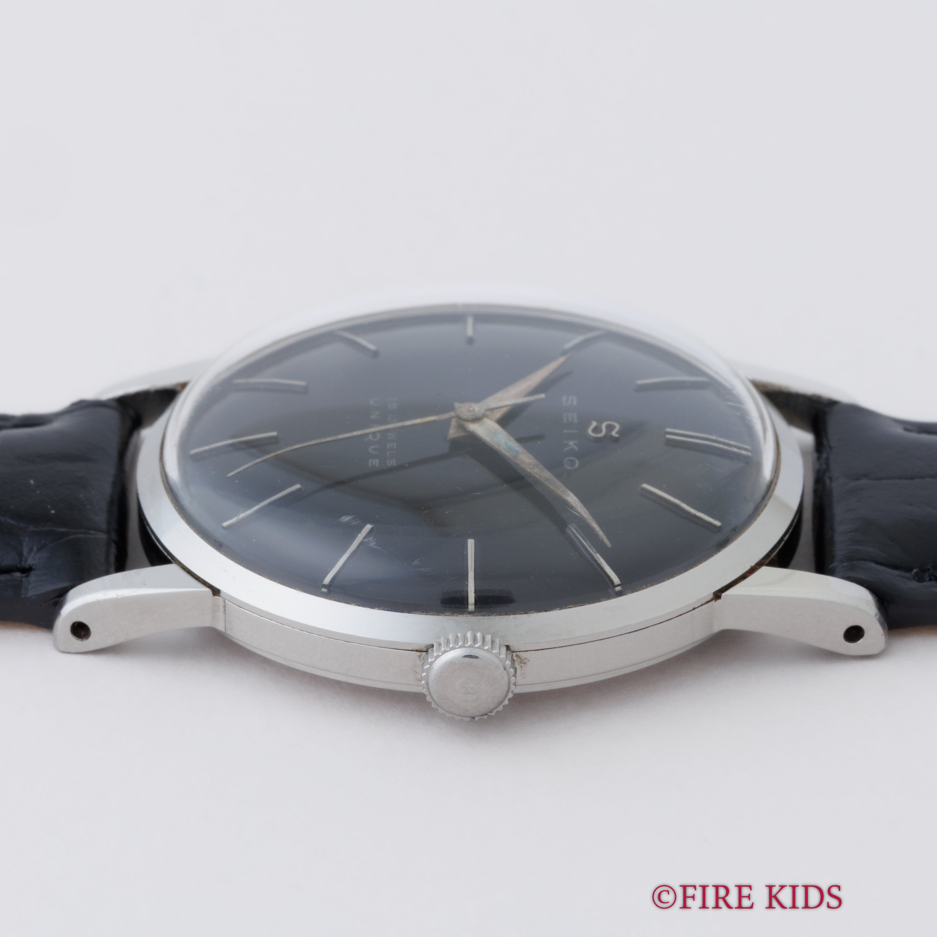 セイコー ユニーク ブラックダイヤル 1958年代製 Ref.J14004A 手巻き ステンレスケース
