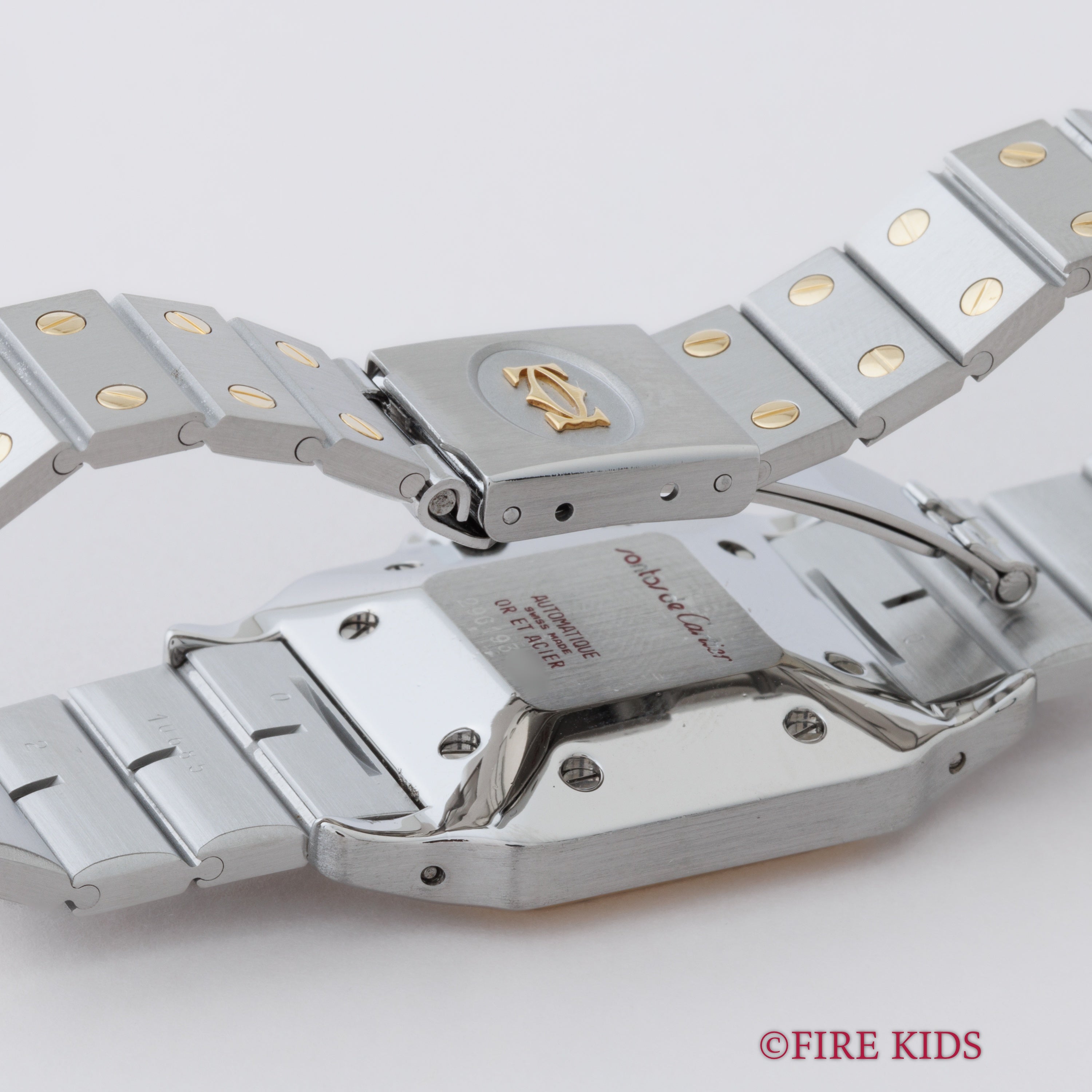 カルティエ サントス LMサイズ コンビ 1980年代製 自動巻き ホワイトローマンダイヤル