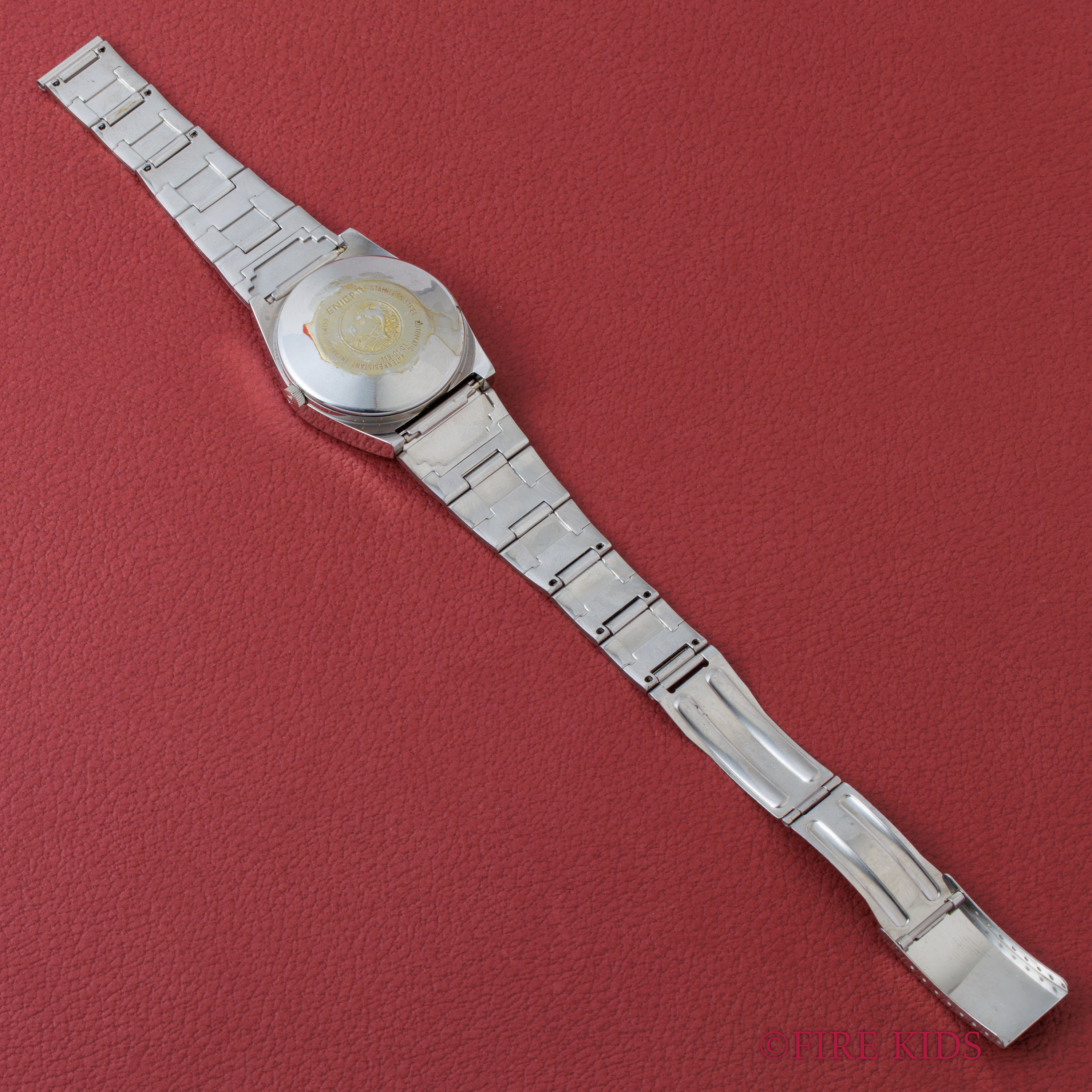 エニカ ジャンピングアワー ブラウンダイヤル 自動巻き NOS 1970年代 アナデジ