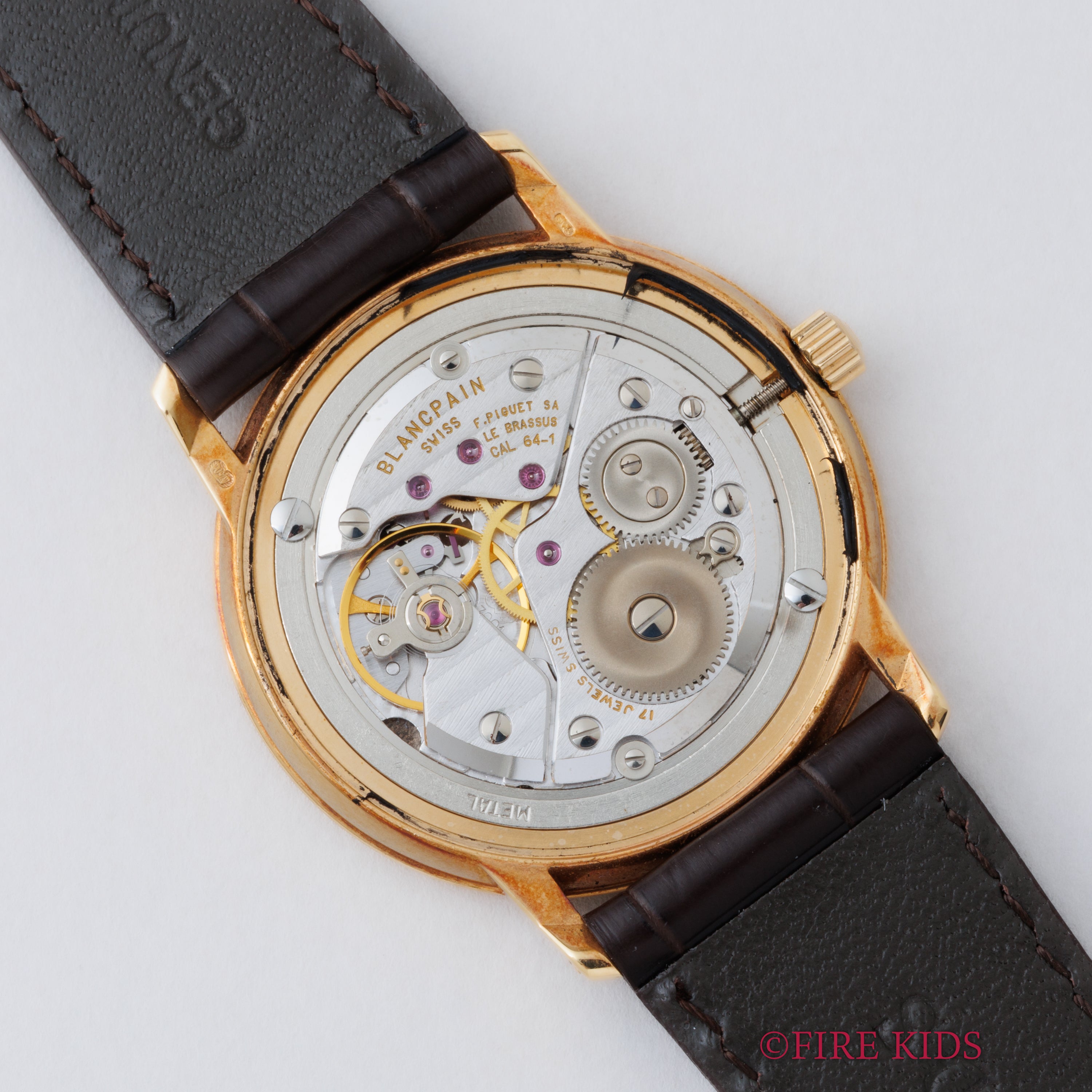 ブランパン ヴィルレ ウルトラスリム 18金無垢イエローゴールド 1994年販売ギャランティー付き 純正金無垢尾錠付き