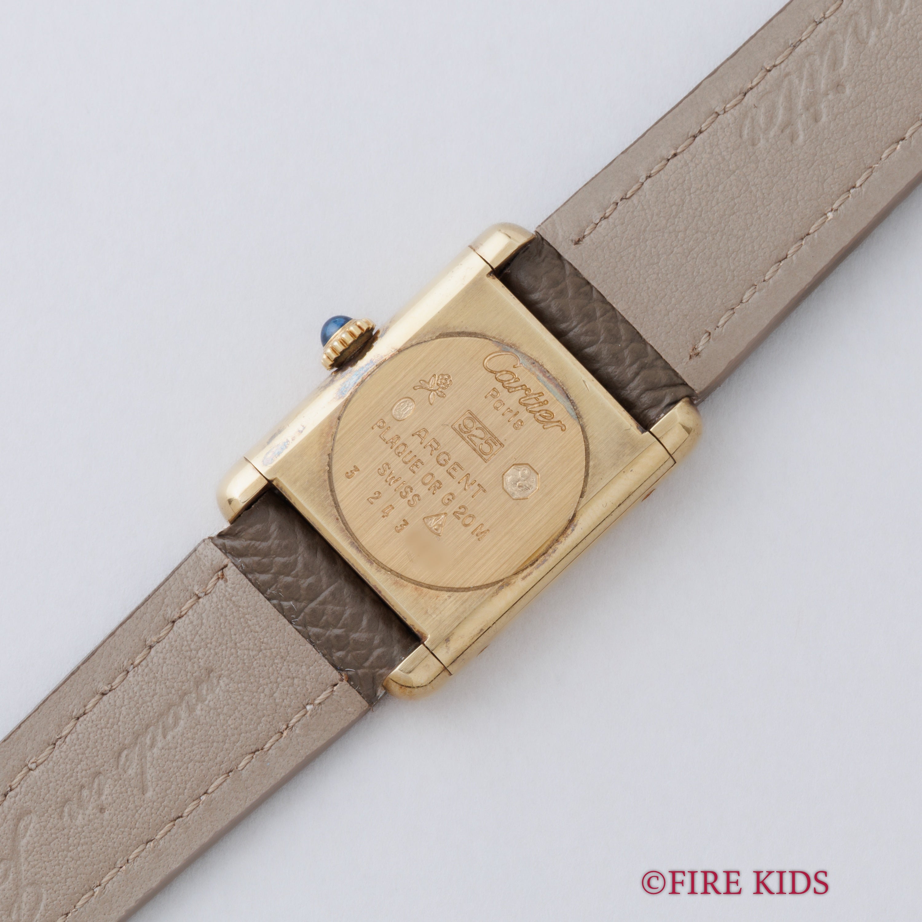 カルティエ マストタンク トリニティダイヤル SMサイズ 1980年代製 手巻 純正尾錠、内箱、冊子付