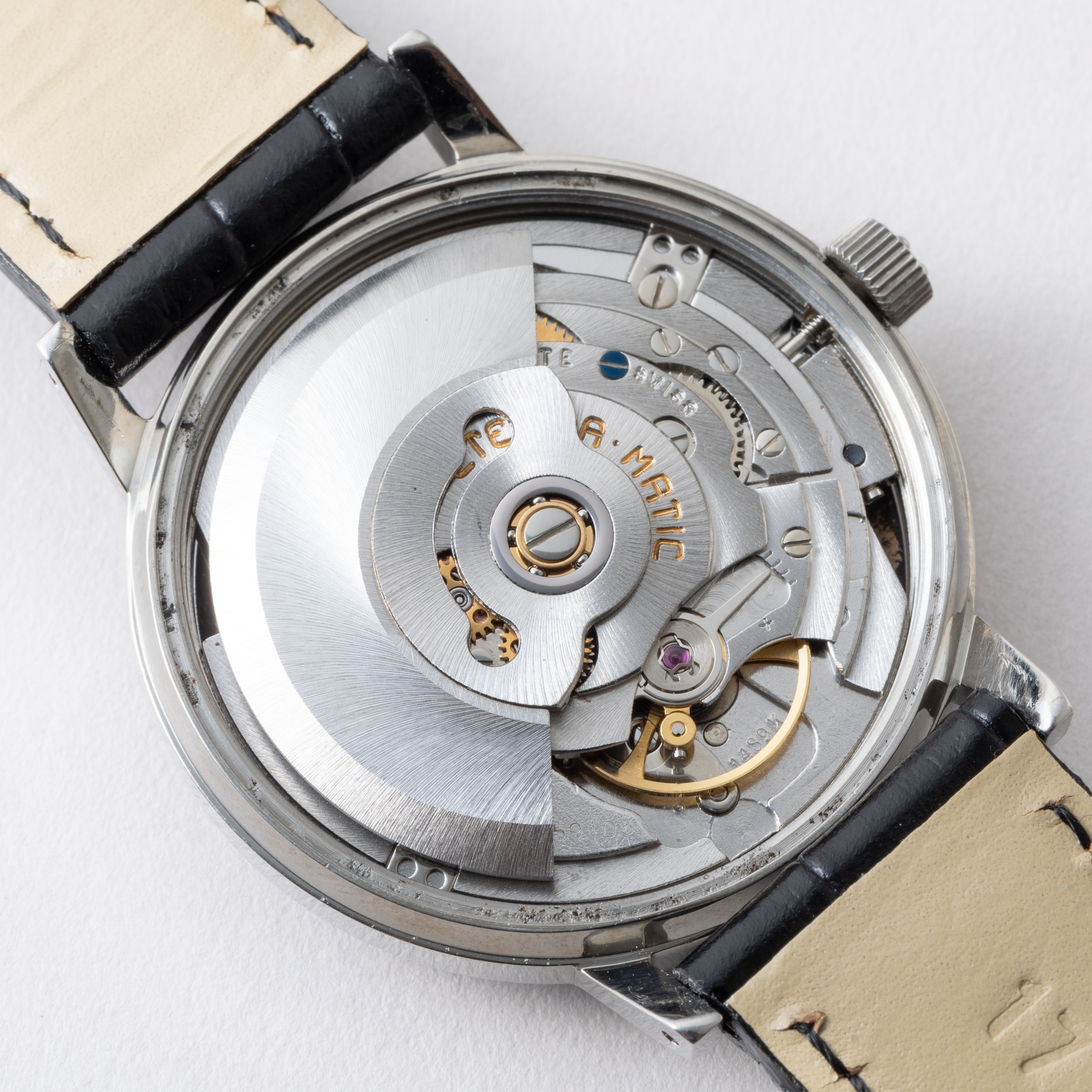 エテルナ マチック1000 1960年代製 グレーアラビアダイヤル スクリューバック