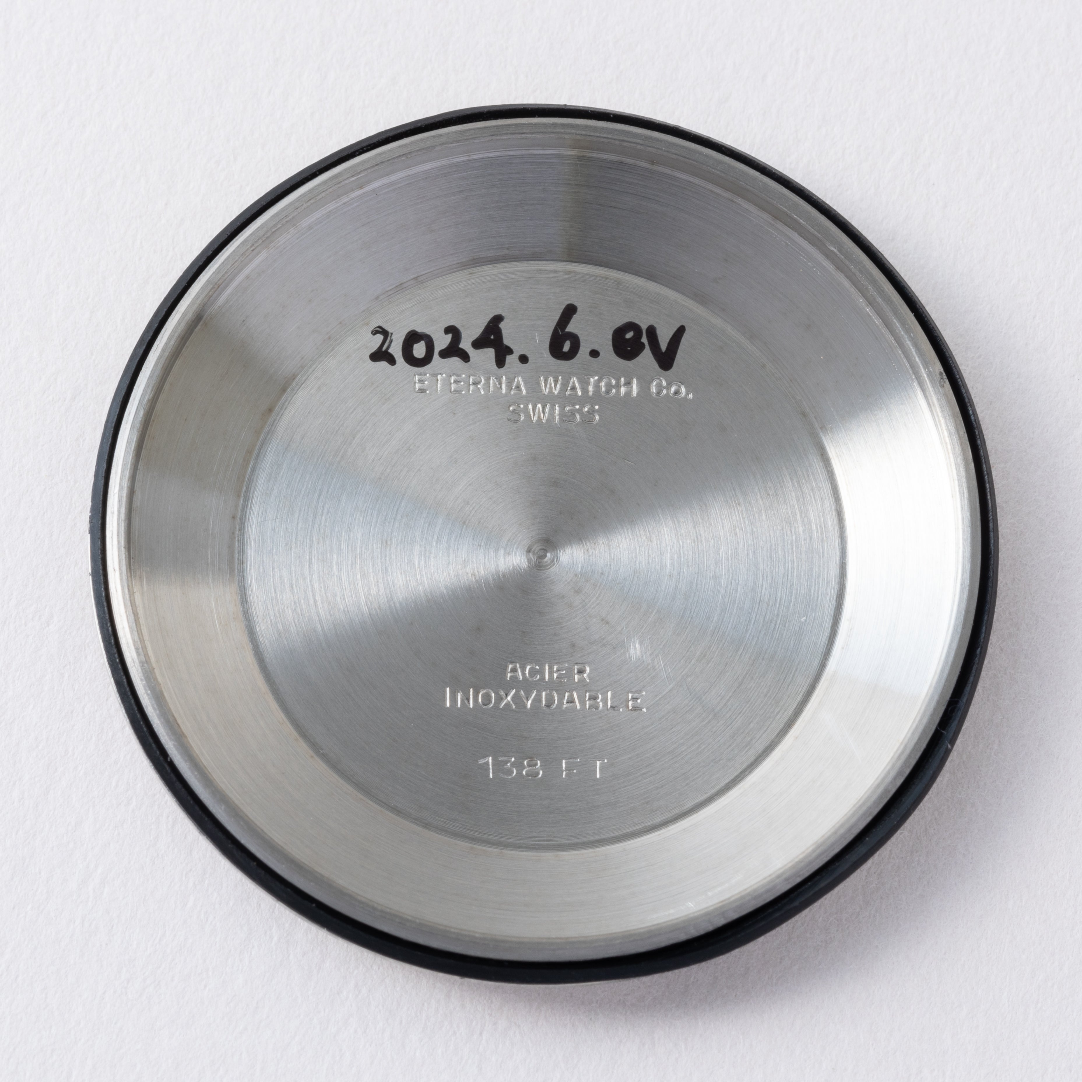 エテルナ マチック1000 1960年代製 グレーアラビアダイヤル スクリューバック