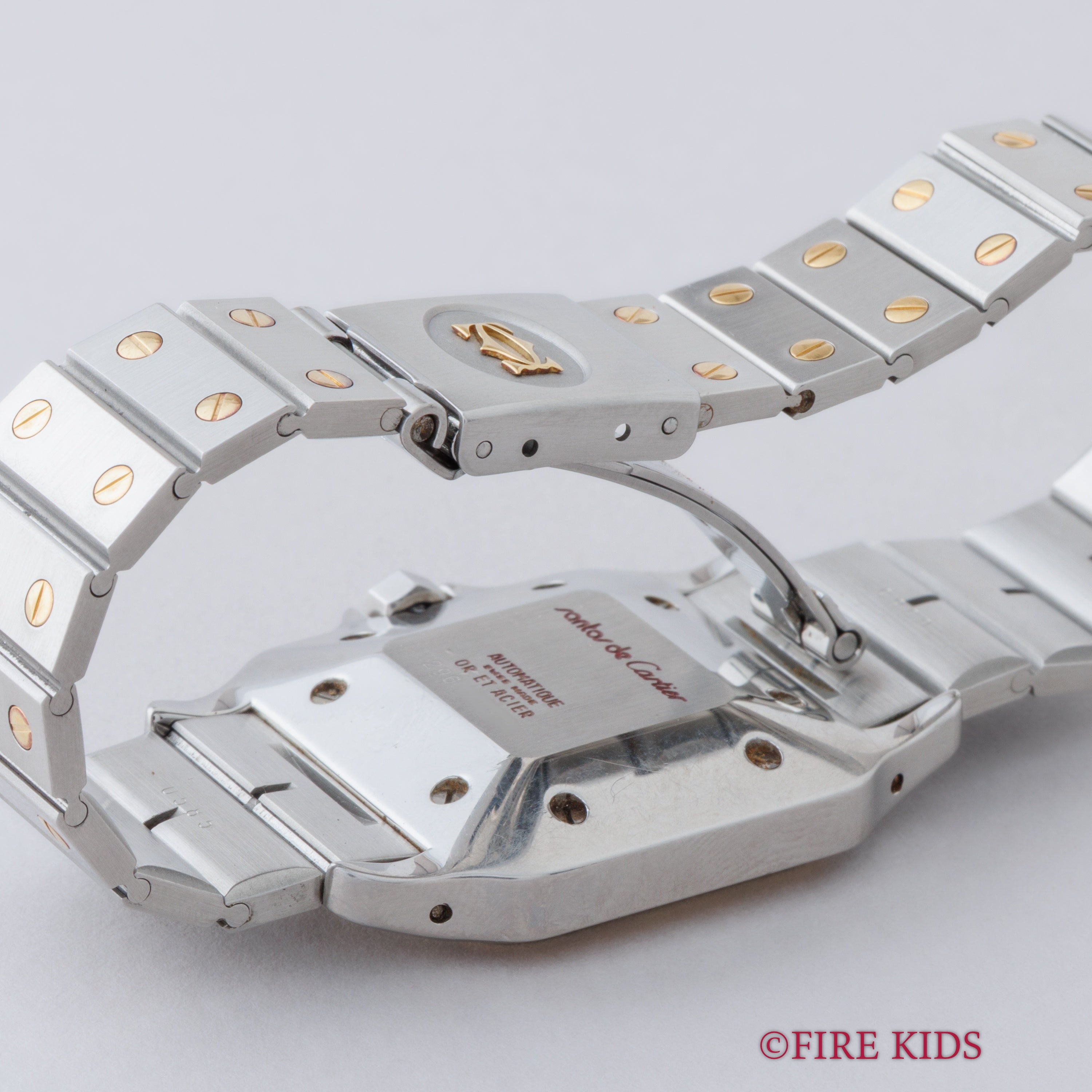 カルティエ サントス LMサイズ コンビ 自動巻き 1980年代製 ホワイトローマン