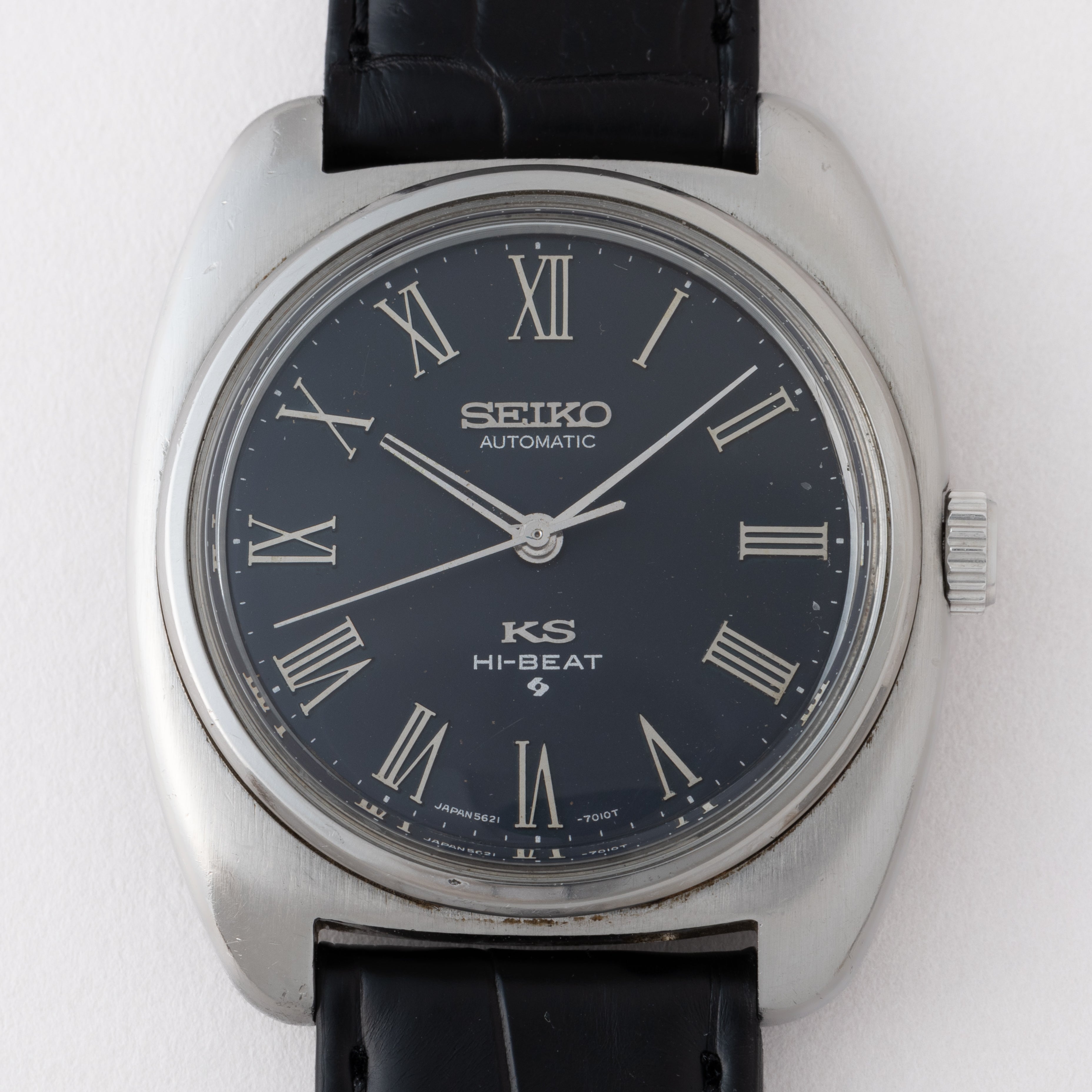 セイコー キングセイコー 56KS 1971年製 クッションケース Ref.5621-7000 ブルーローマンダイヤル