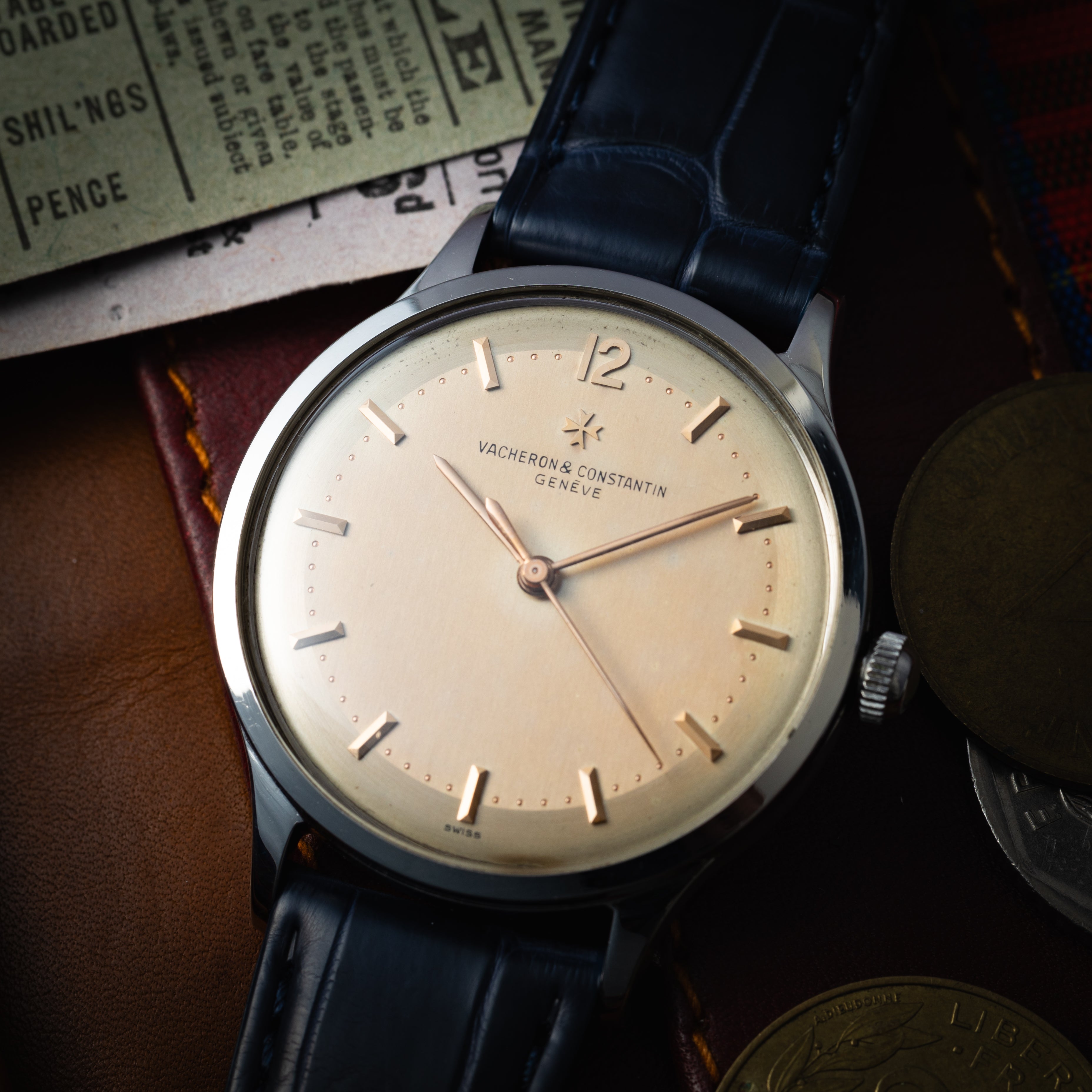 ヴァシュロン・コンスタンタン Ref.4301 裏スケルトン 1950年代後半製 象嵌文字盤