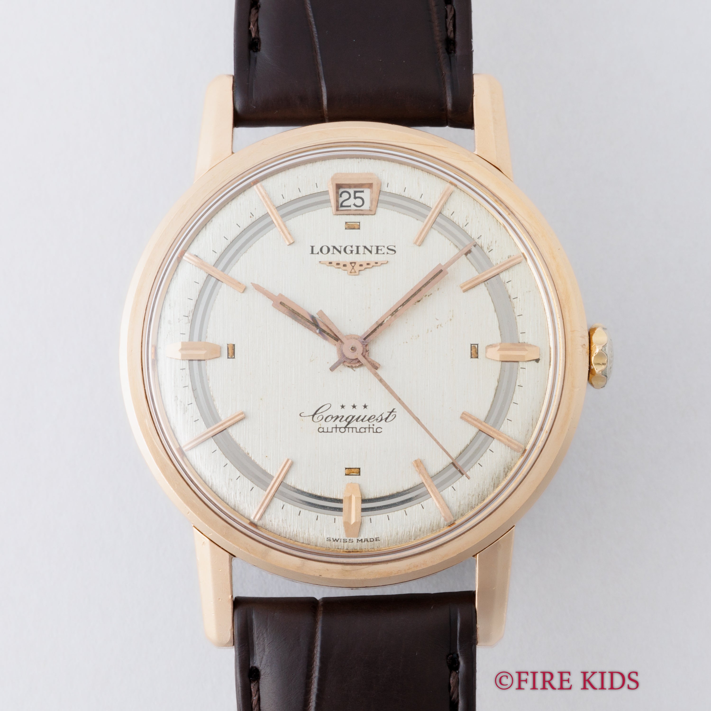 ロンジン コンクエスト 金張りケース/ステンバック 1960年代製 自動巻き Cal.291