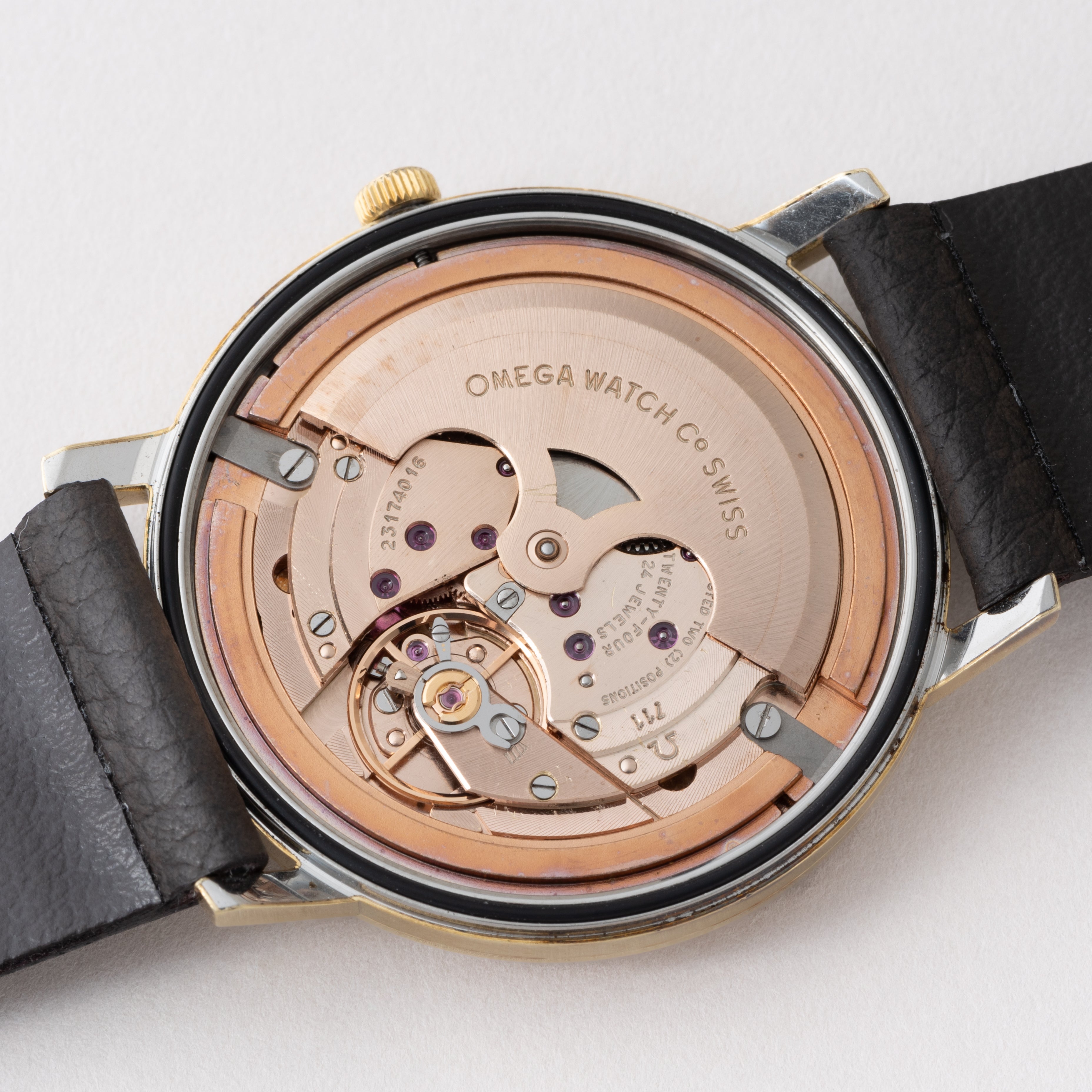 オメガ シーマスター デ・ヴィル 1966年製 Ref.165.008 金張り 純正尾錠付き