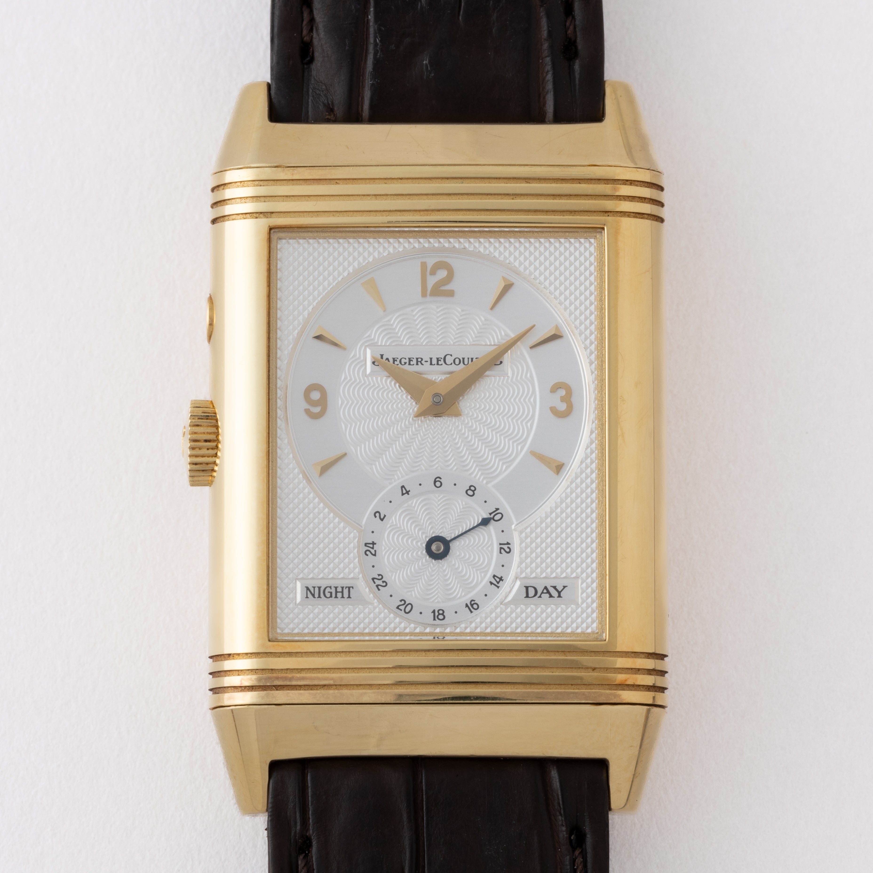 ジャガールクルト レベルソ デュオ ナイト&デイ1990年代後半製 18金無垢 Ref.270.140.542B 純正Dバックル 箱、ギャラ付き